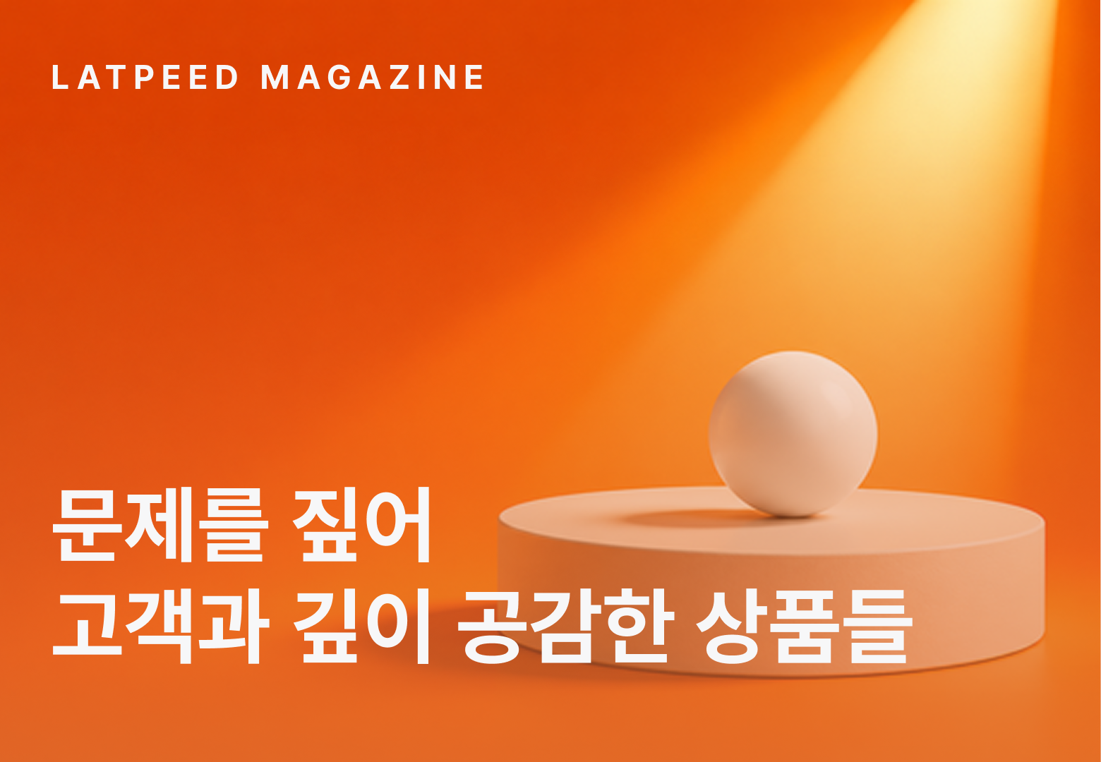 문제를 짚어
고객과 공감한 상품
