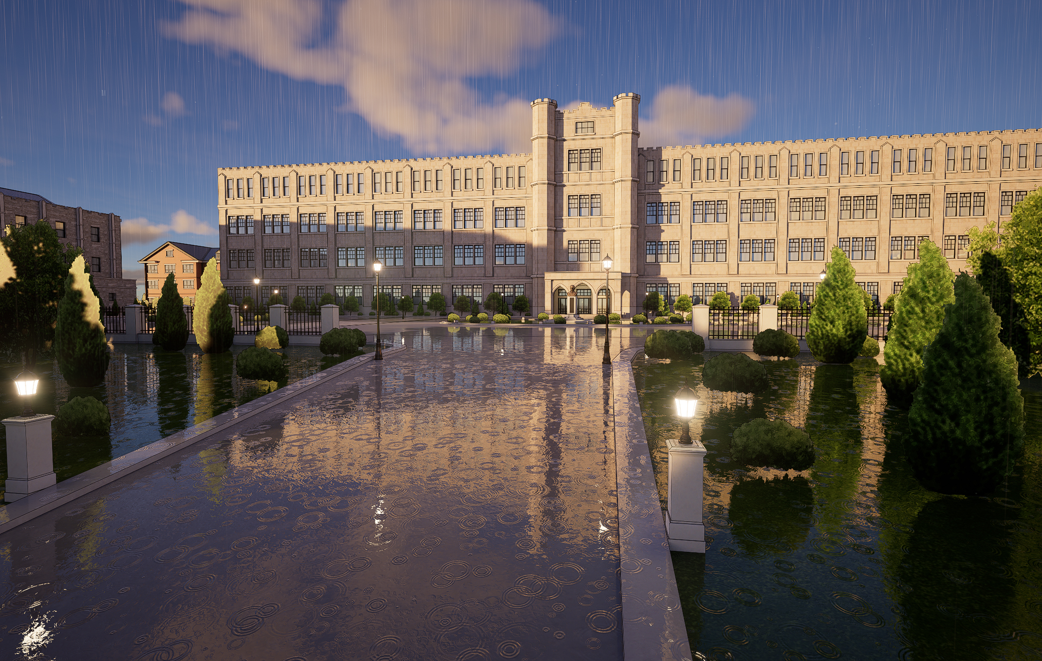 서양식 학교 렌더7 서양식 학교 렌더7