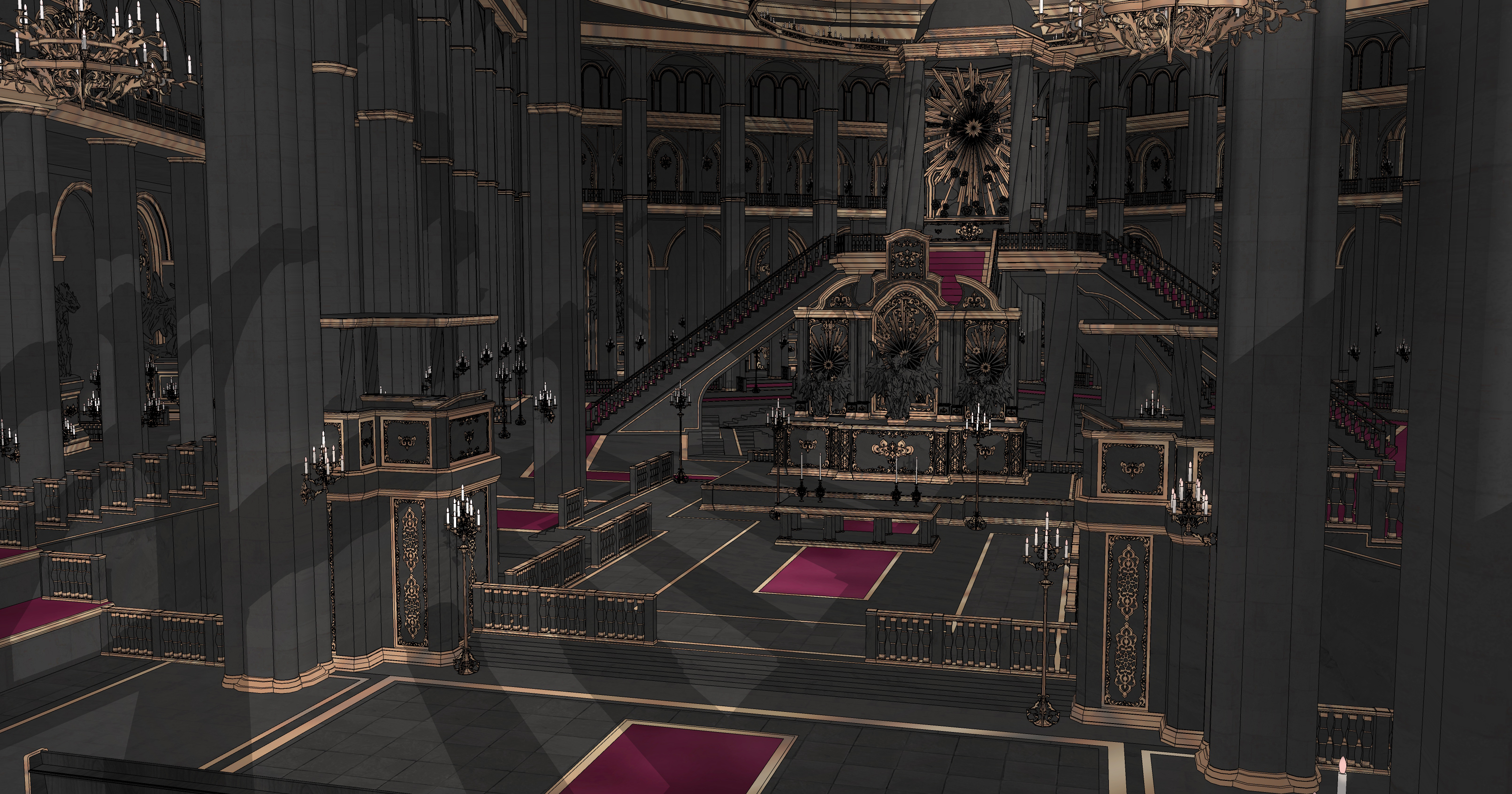 마족 신전 실내 Demon Temple Interior-4보정