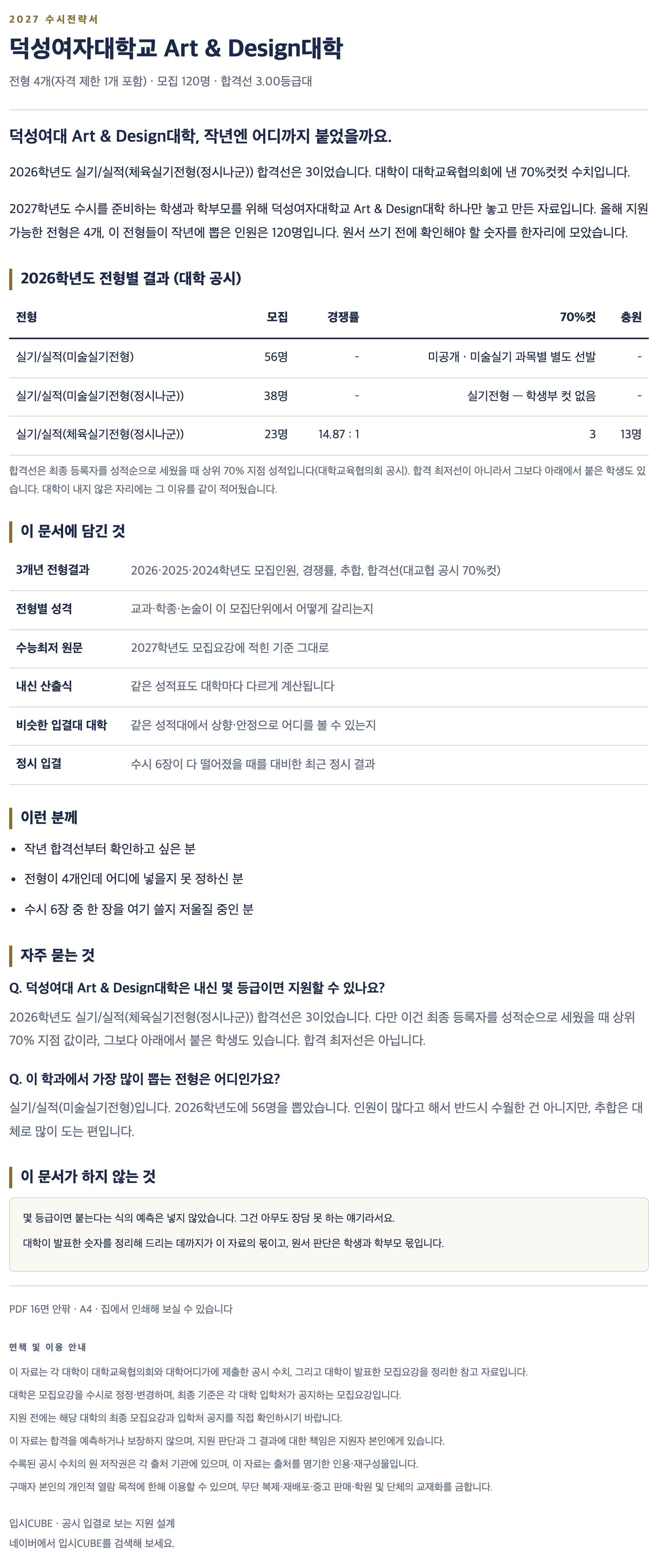 덕성여대_Art & Design대학_상세 덕성여대_Art & Design대학_상세