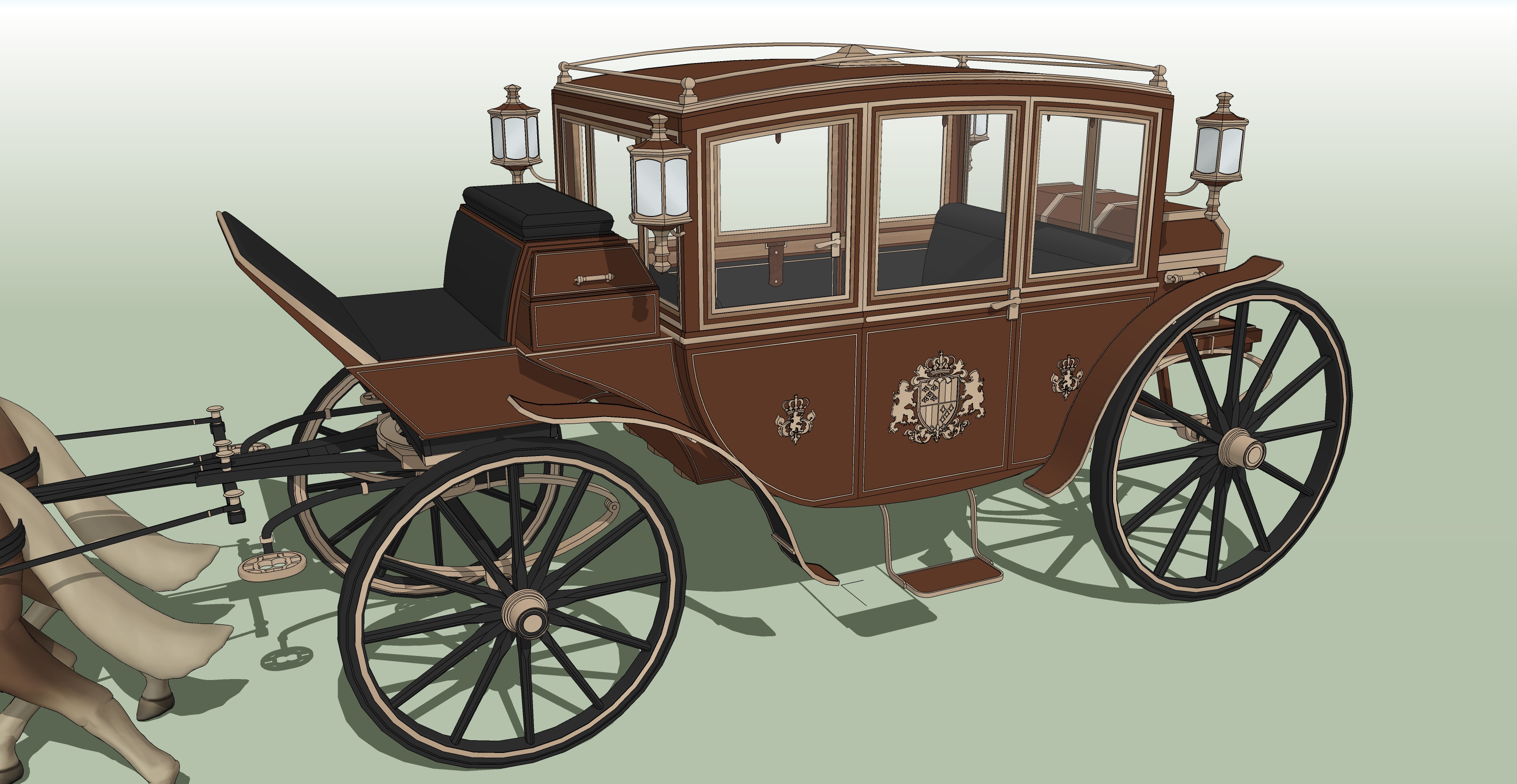 기사단 마차 갈색 Knights' carriage brown-1 기사단 마차 갈색 Knights' carriage brown-1