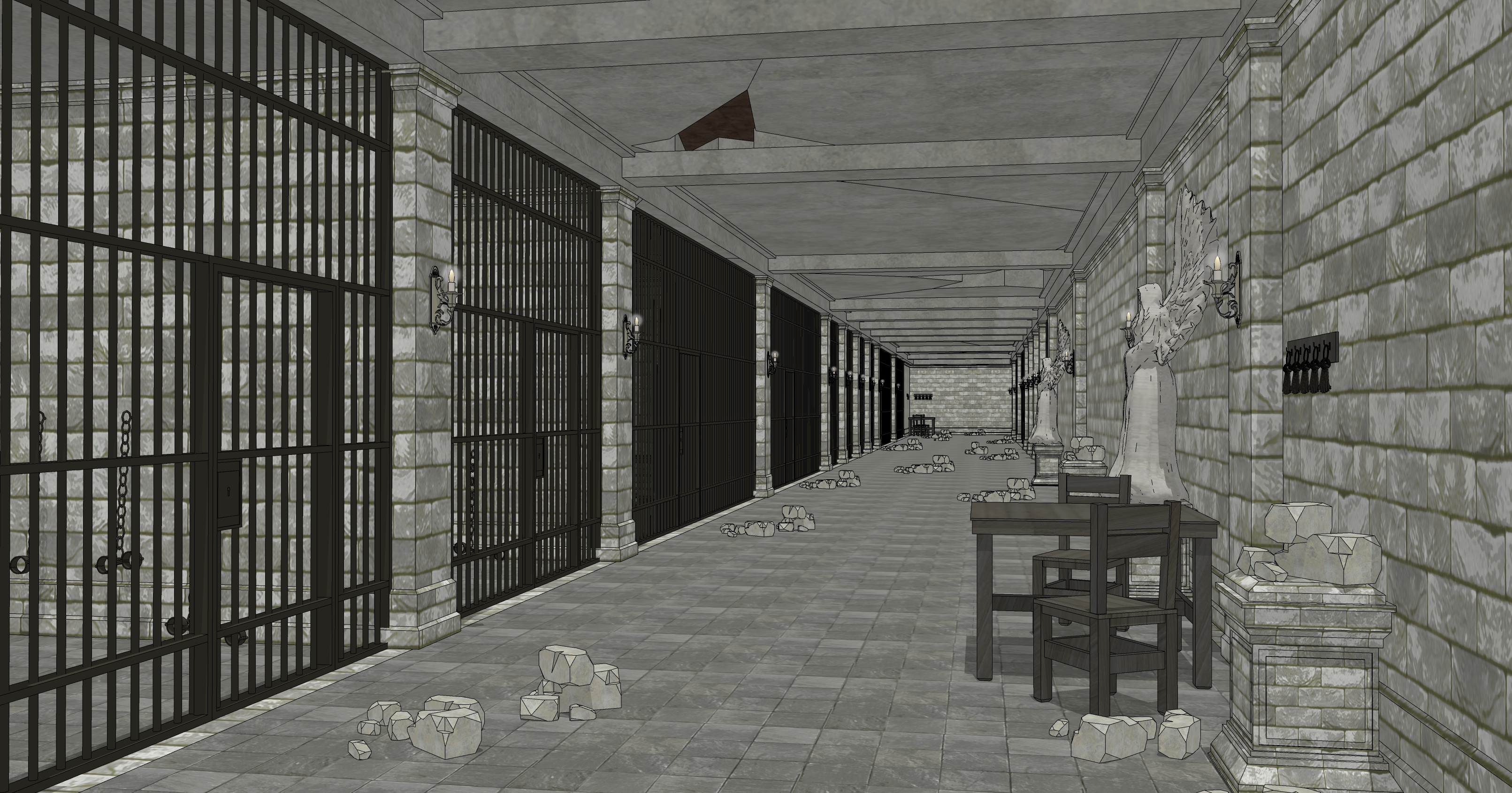 신전 감옥 폐허 Temple Prison Ruins-1