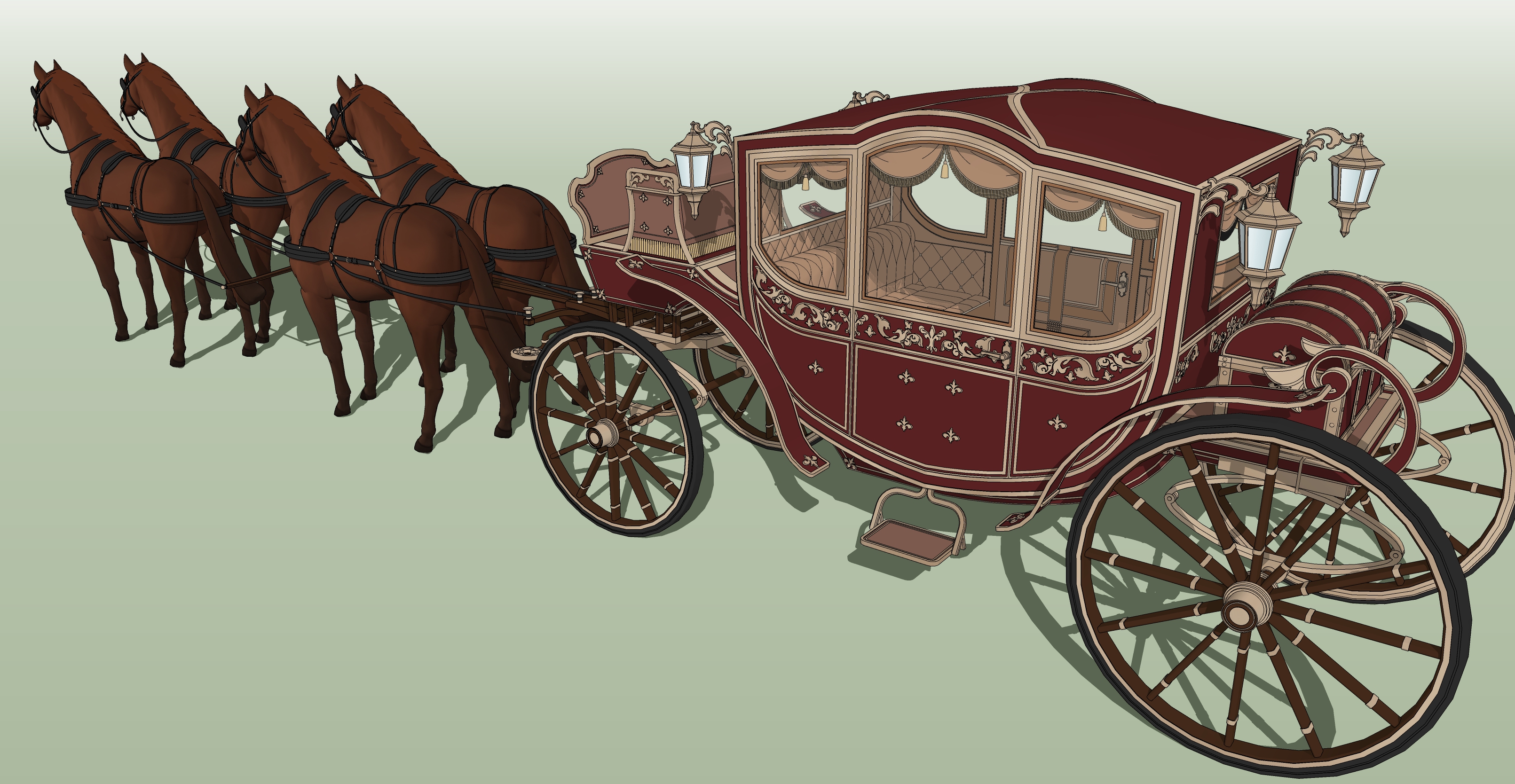 귀족마차 붉은색 Noble Carriage red-1 귀족마차 붉은색 Noble Carriage red-1