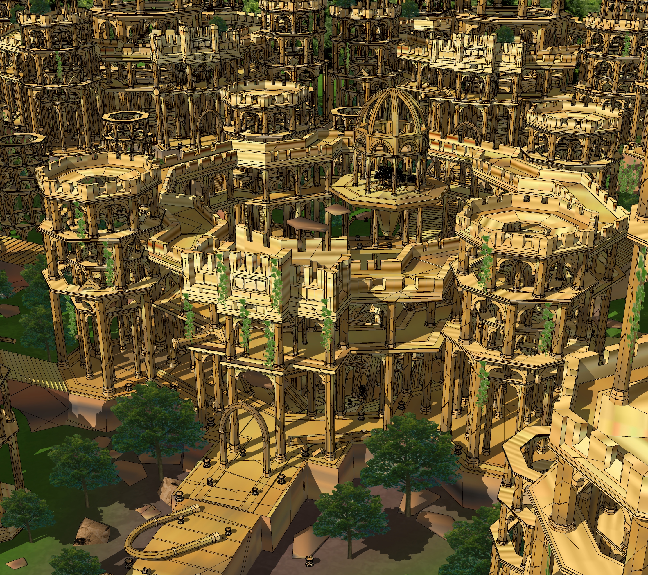 대형 유적 폐허-황금-3