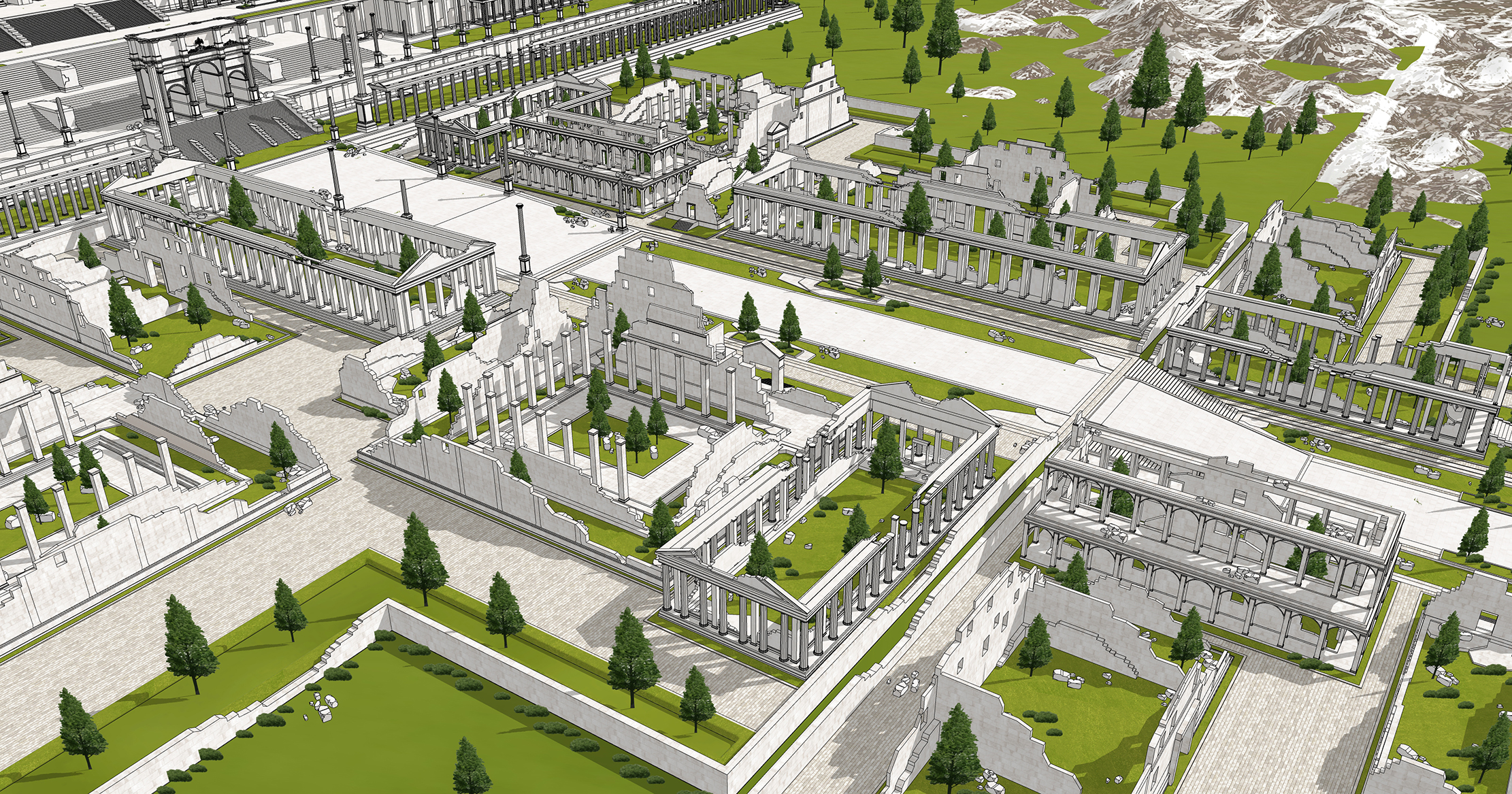 신전 마을 폐허 Temple Village Ruins-11