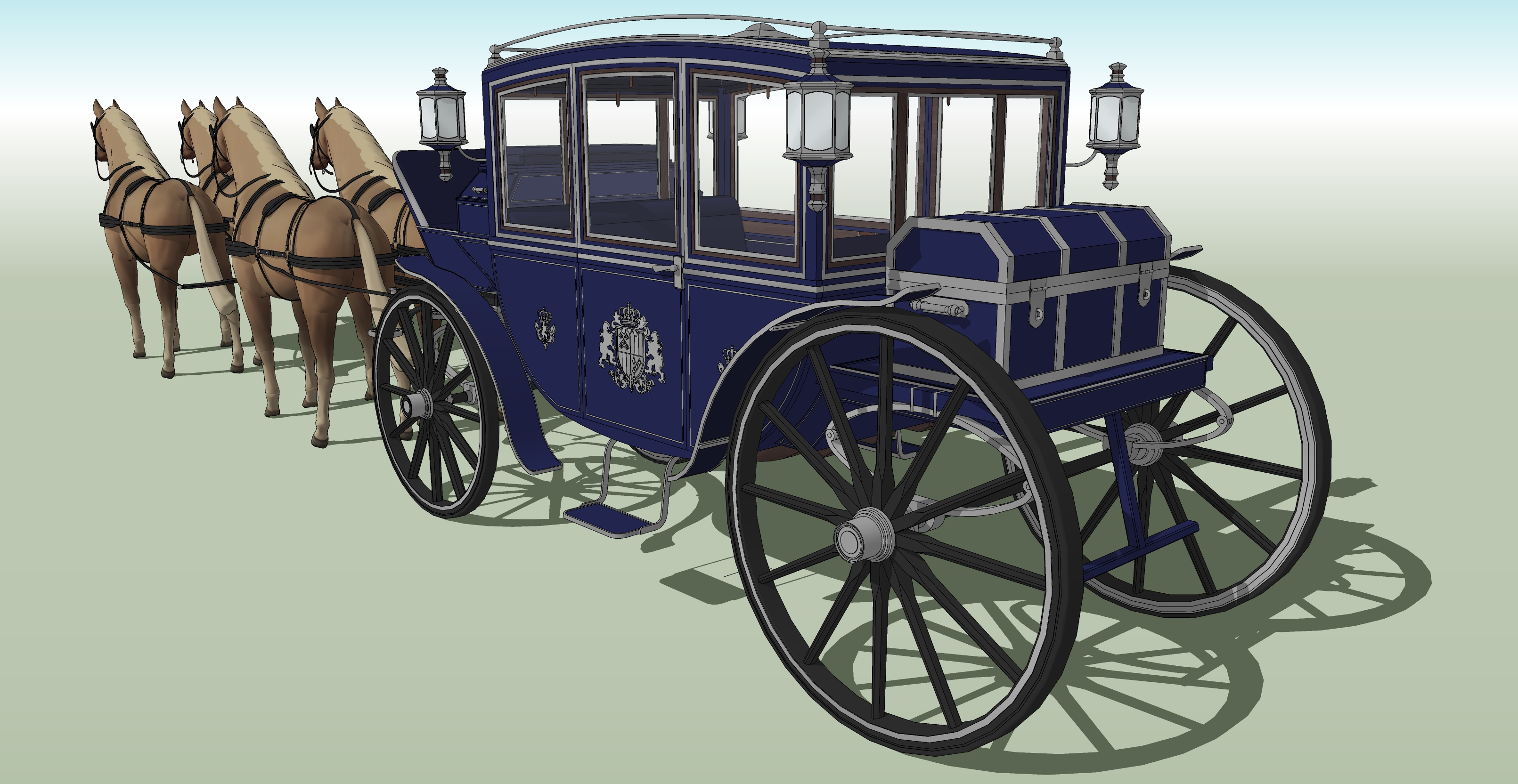 남기사단 마차 남색 Knights' carriage dark blue-2 남기사단 마차 남색 Knights' carriage dark blue-2