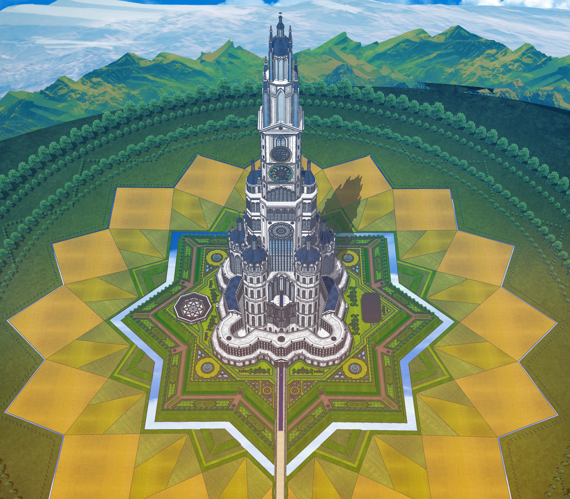 백그라운드 구성 탑뷰