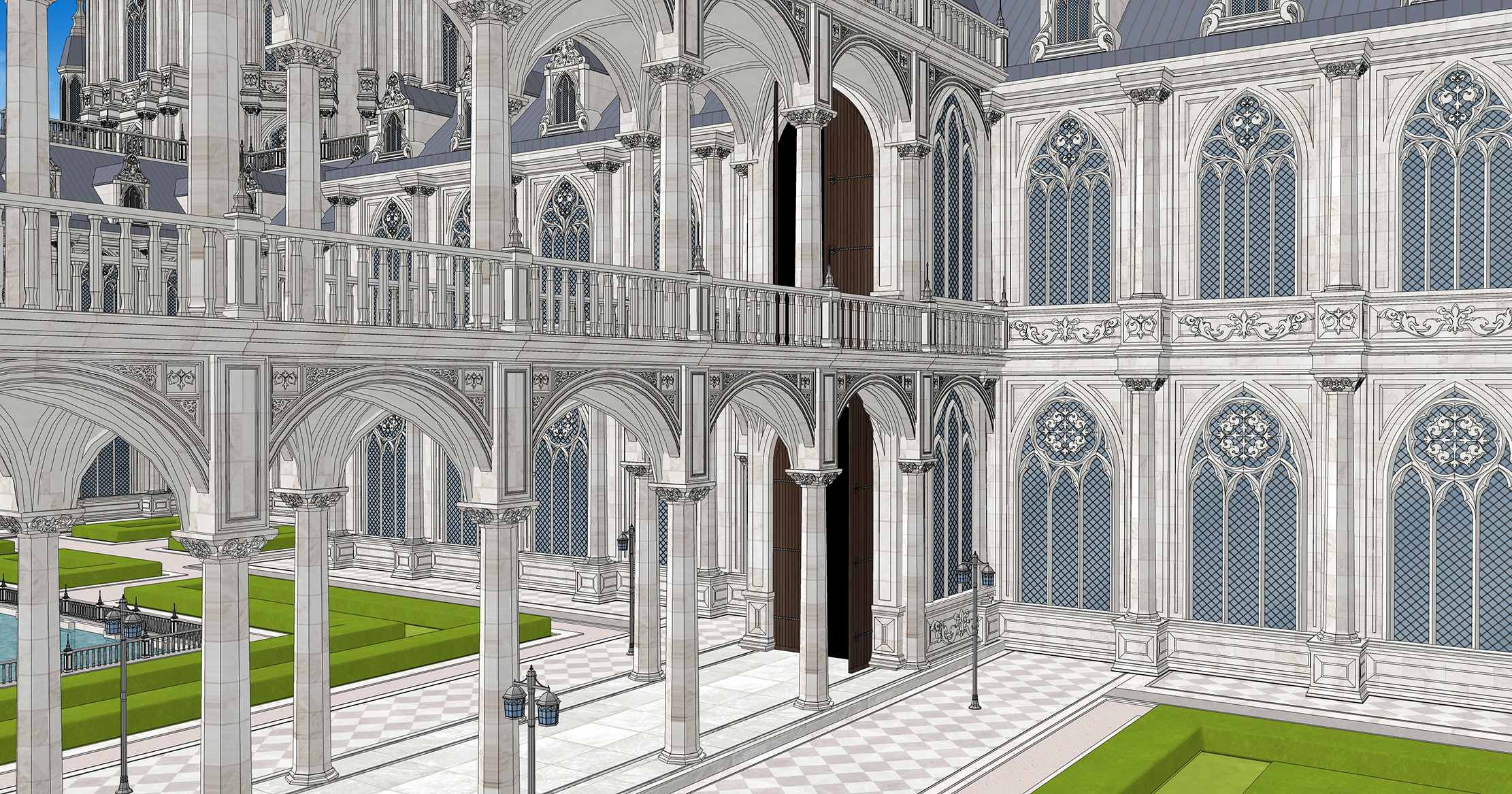 중세 판타지 건물 Medieval fantasy building-17