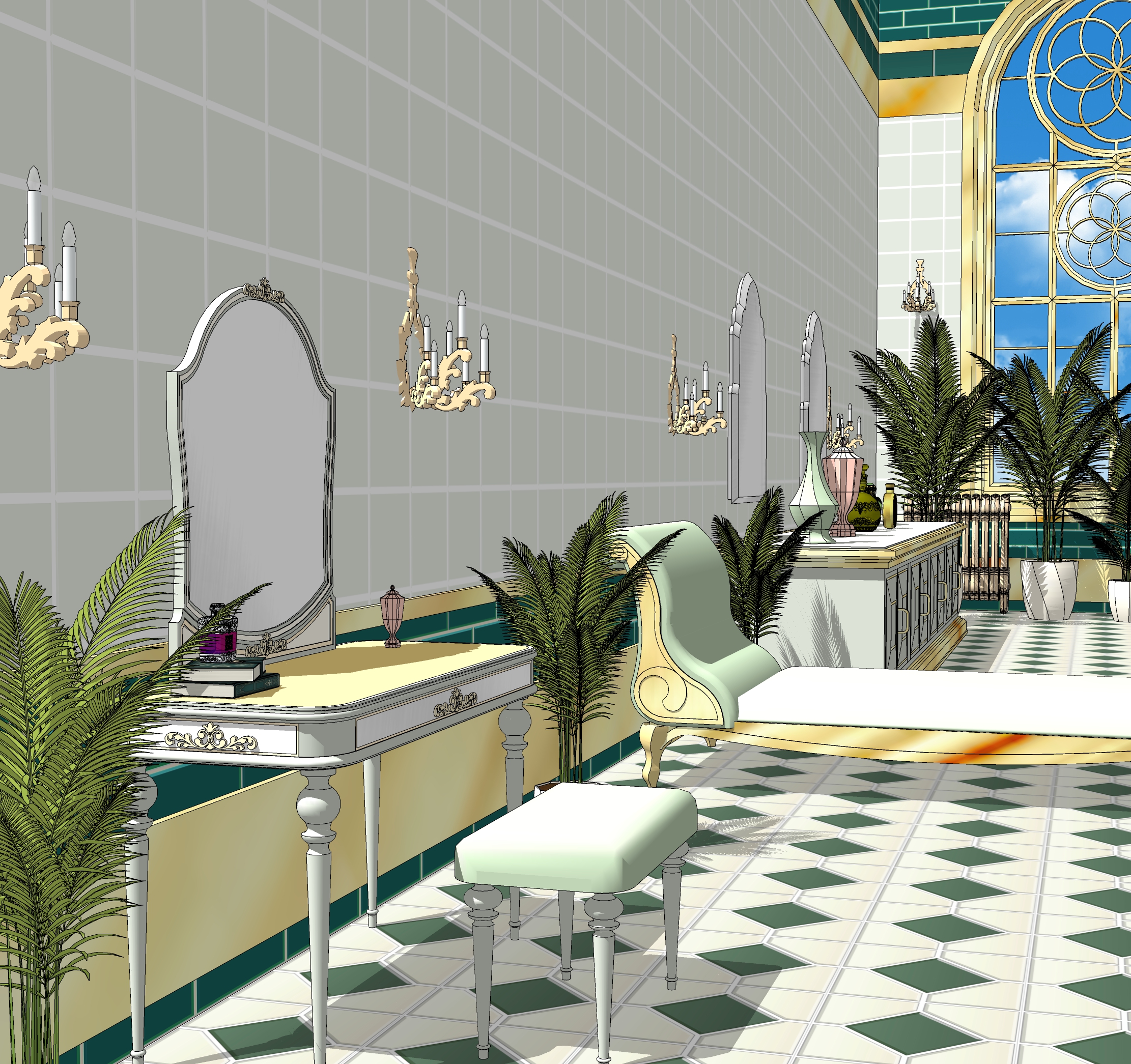 dessert shop set Washroom-3