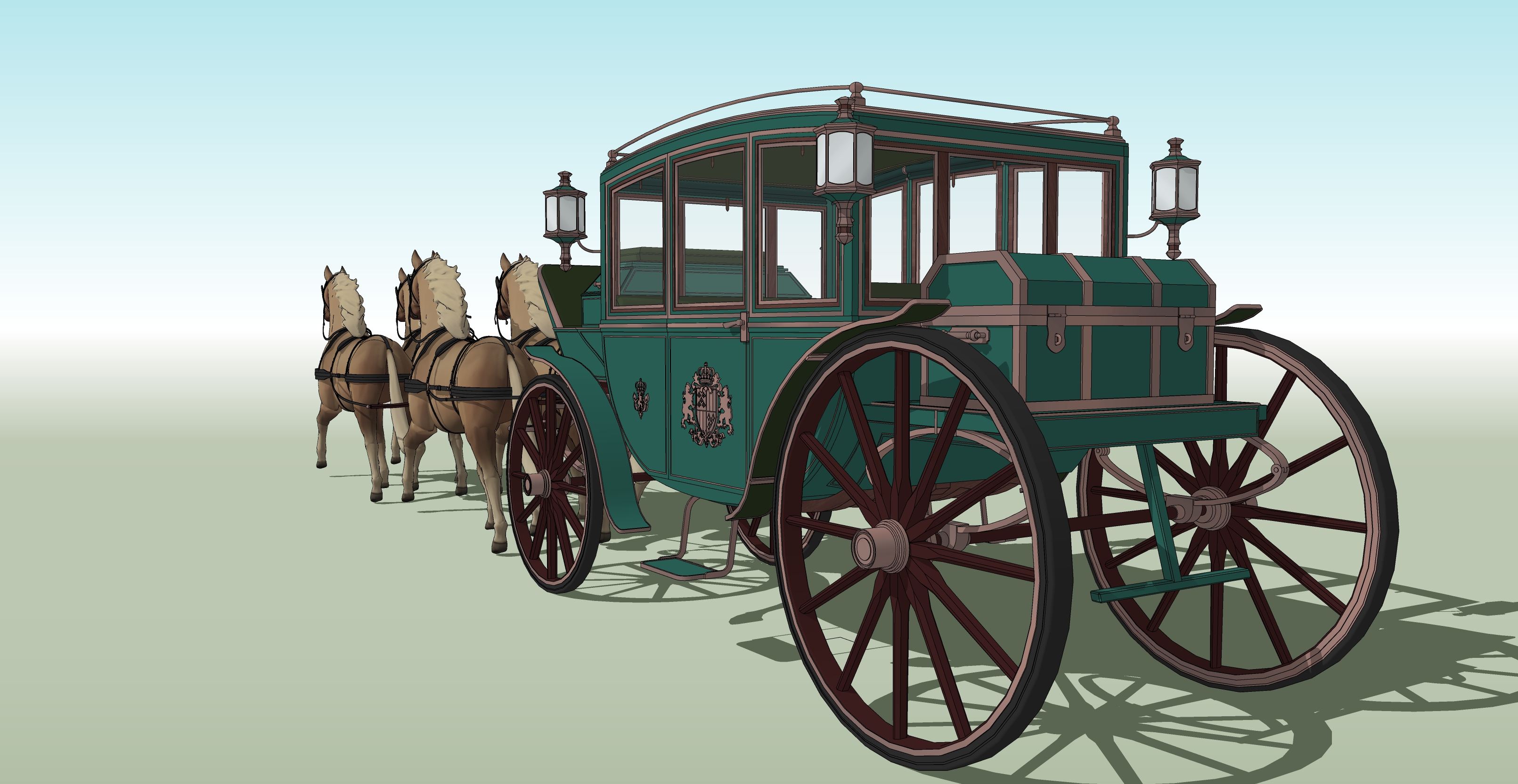 기사단 마차 녹색 Knights' carriage green-2 기사단 마차 녹색 Knights' carriage green-2