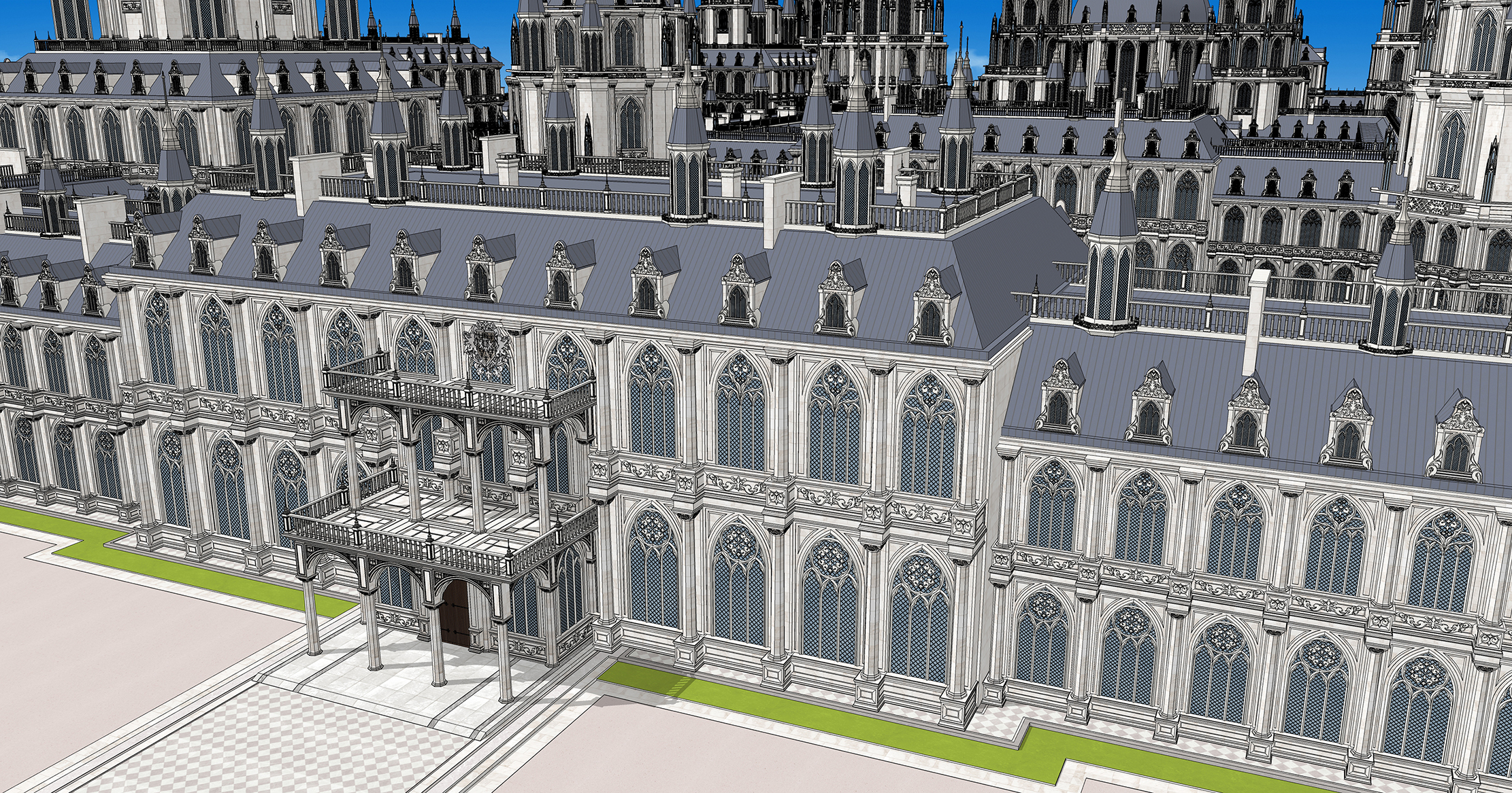 중세 판타지 건물 Medieval fantasy building-2