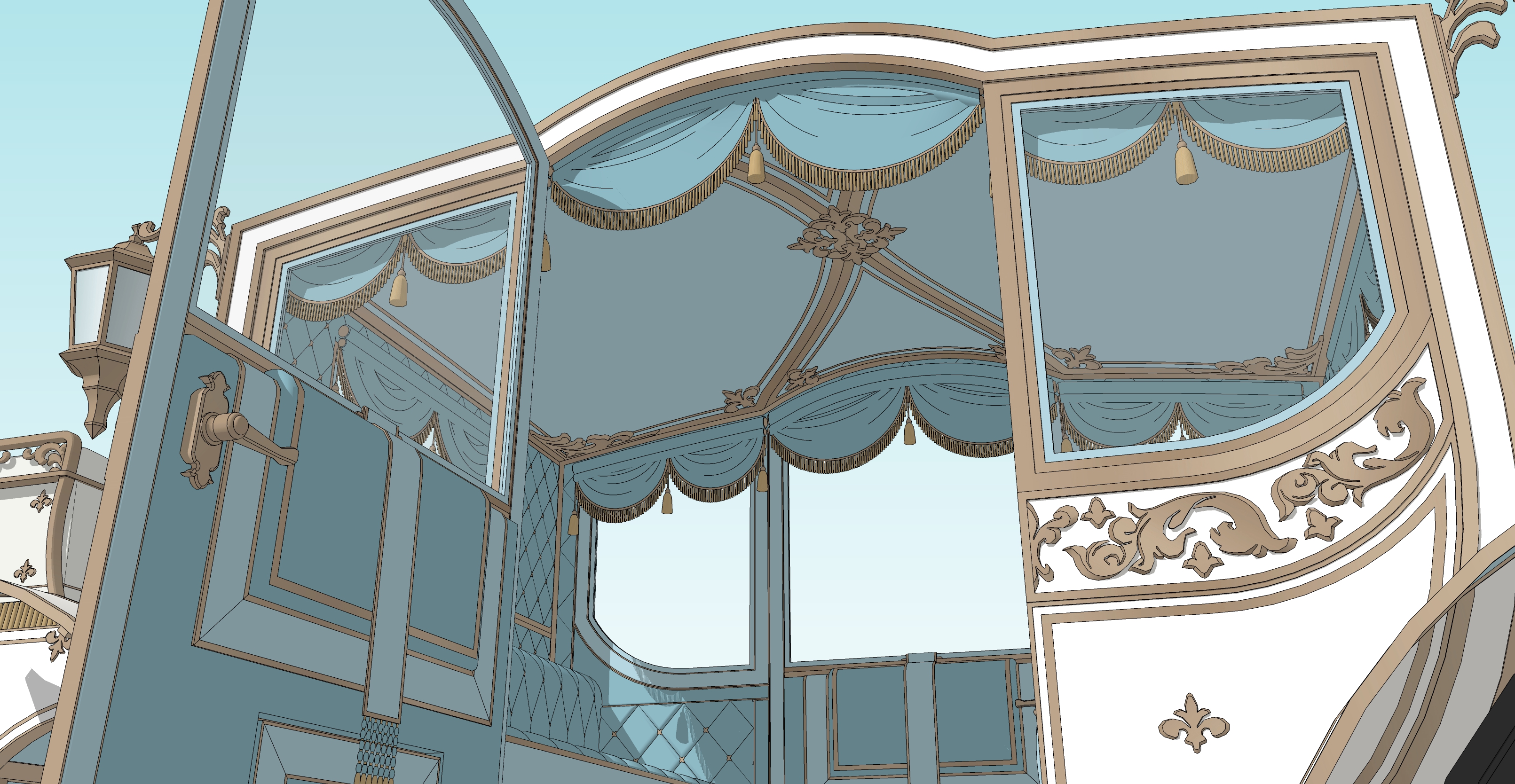 귀족마차 흰색 Noble Carriage White-5 귀족마차 흰색 Noble Carriage White-5