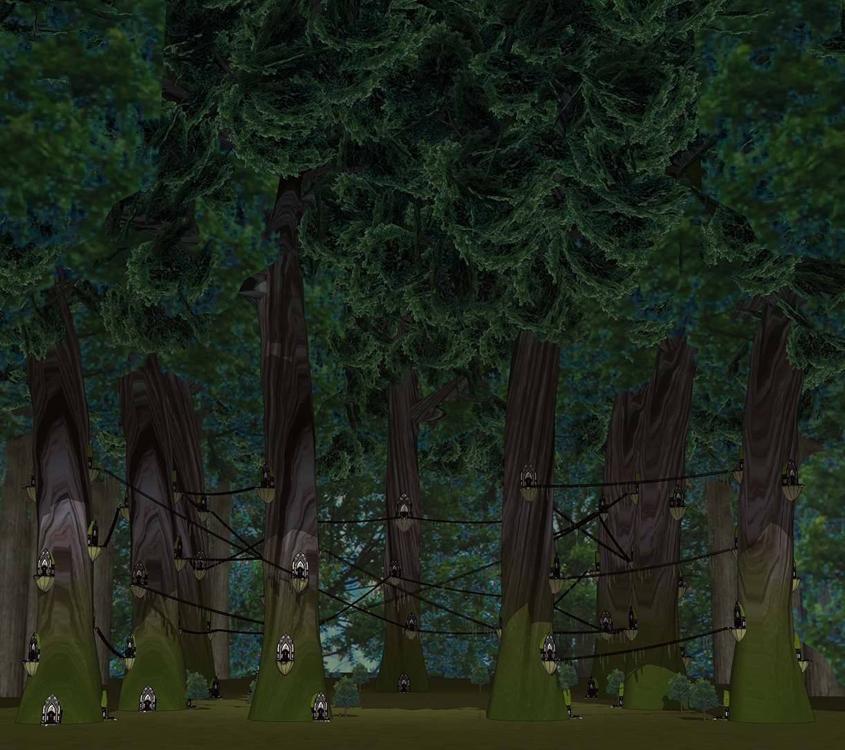 엘프 나무 마을 보정 엘프 나무 마을 보정