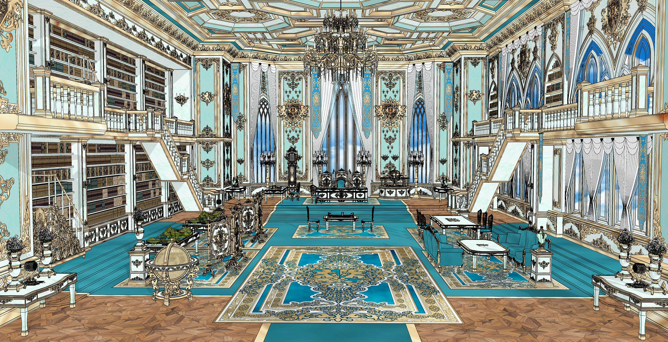 후작의 집무실marquis' office-1 후작의 집무실marquis' office-1