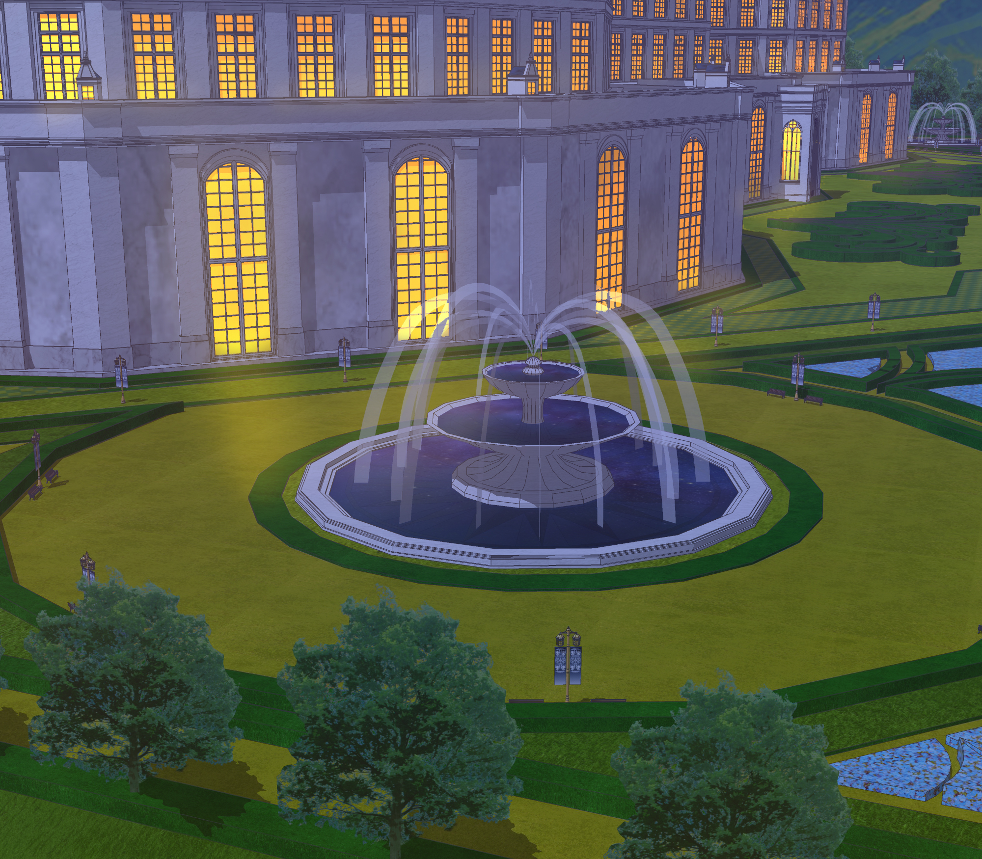 마탑1차 완성 보정 분수 밤