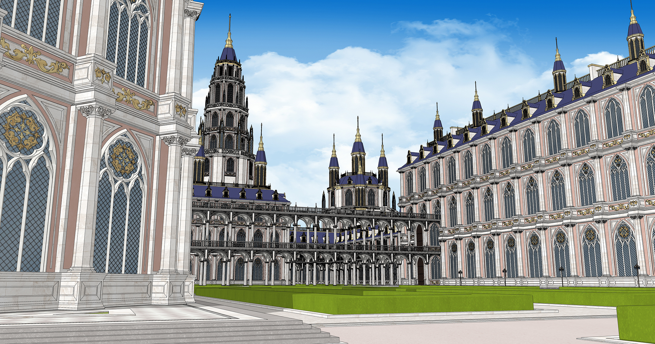 중세 판타지 궁전 Medieval fantasy Palace-7