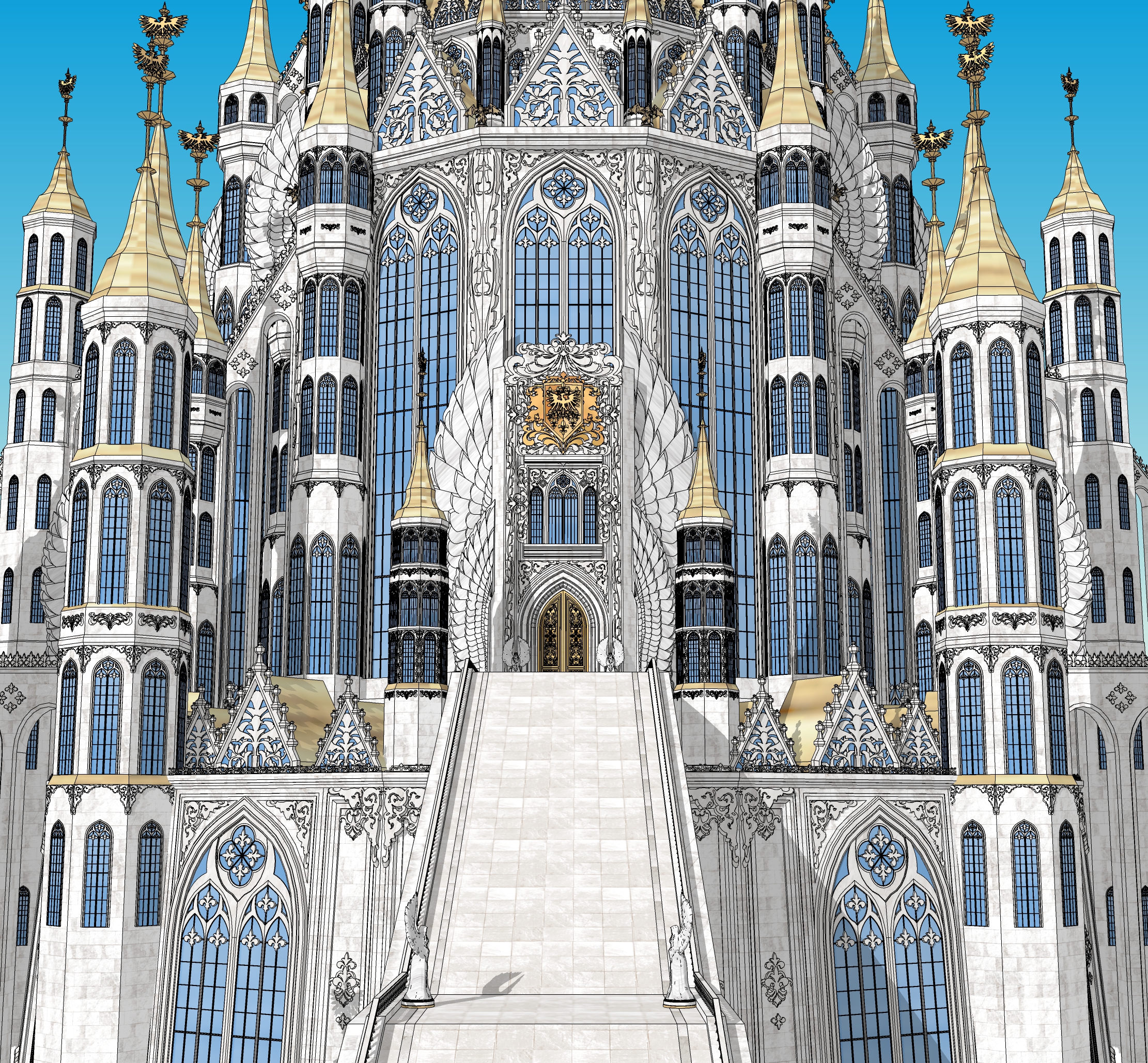 판타지 하얀 성 fantasy white castle-3