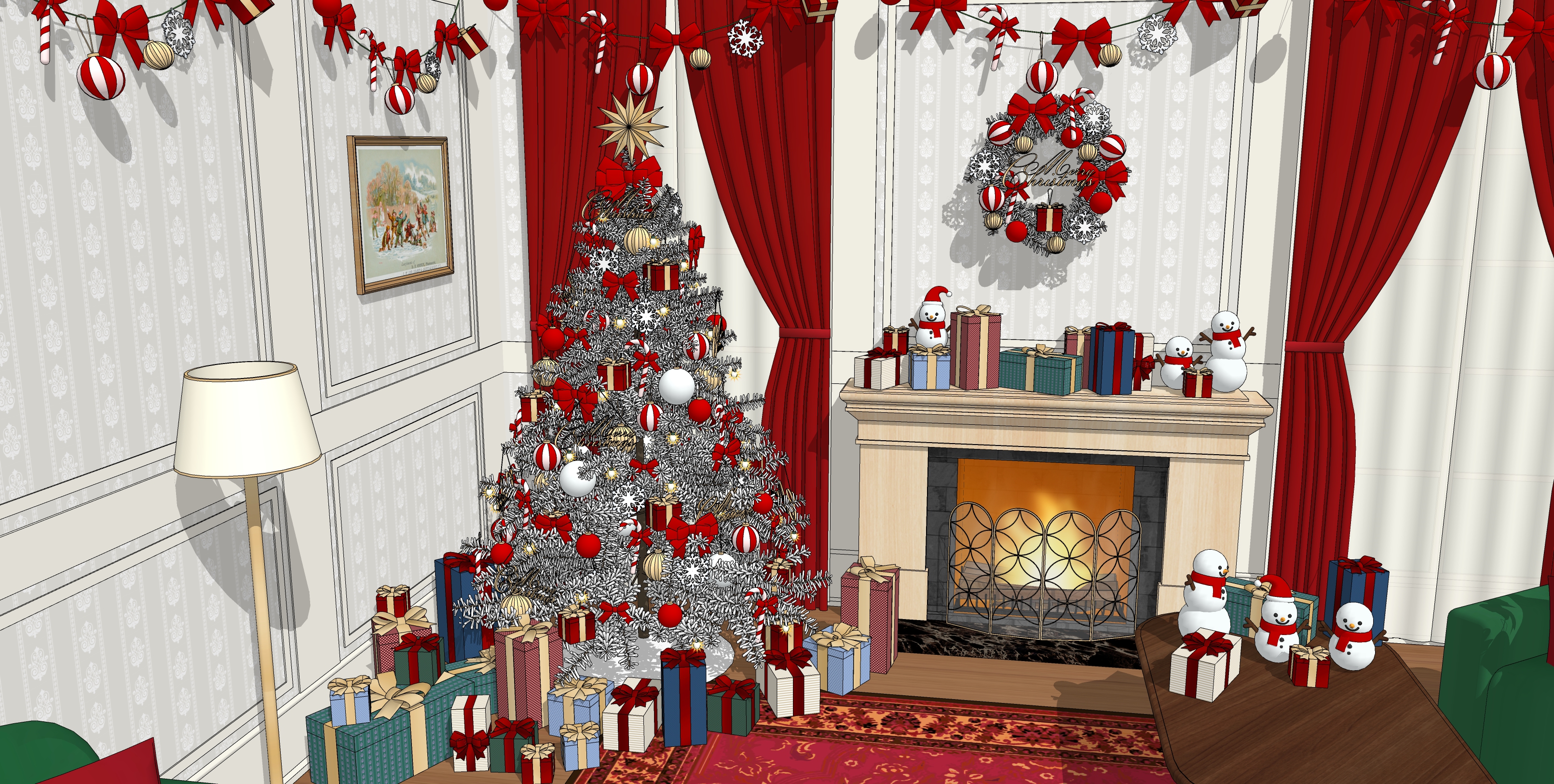 크리스마스 트리와 거실 Christmas tree and living room-5