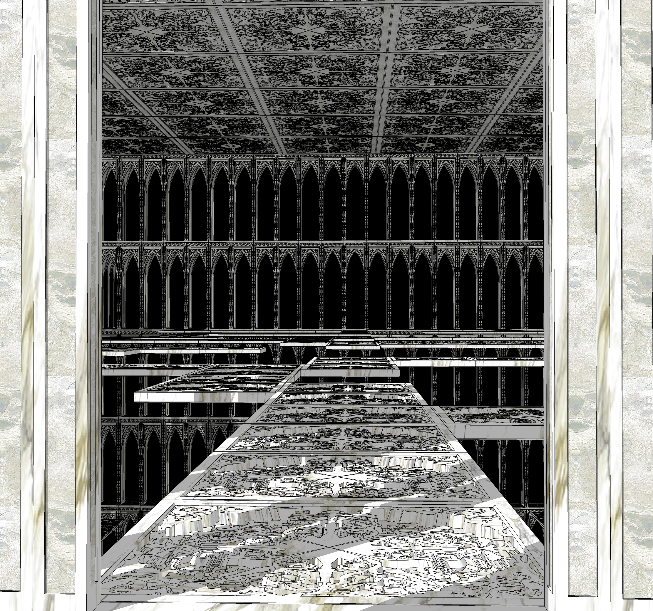 하얀 격층 미로white Layer Maze-1