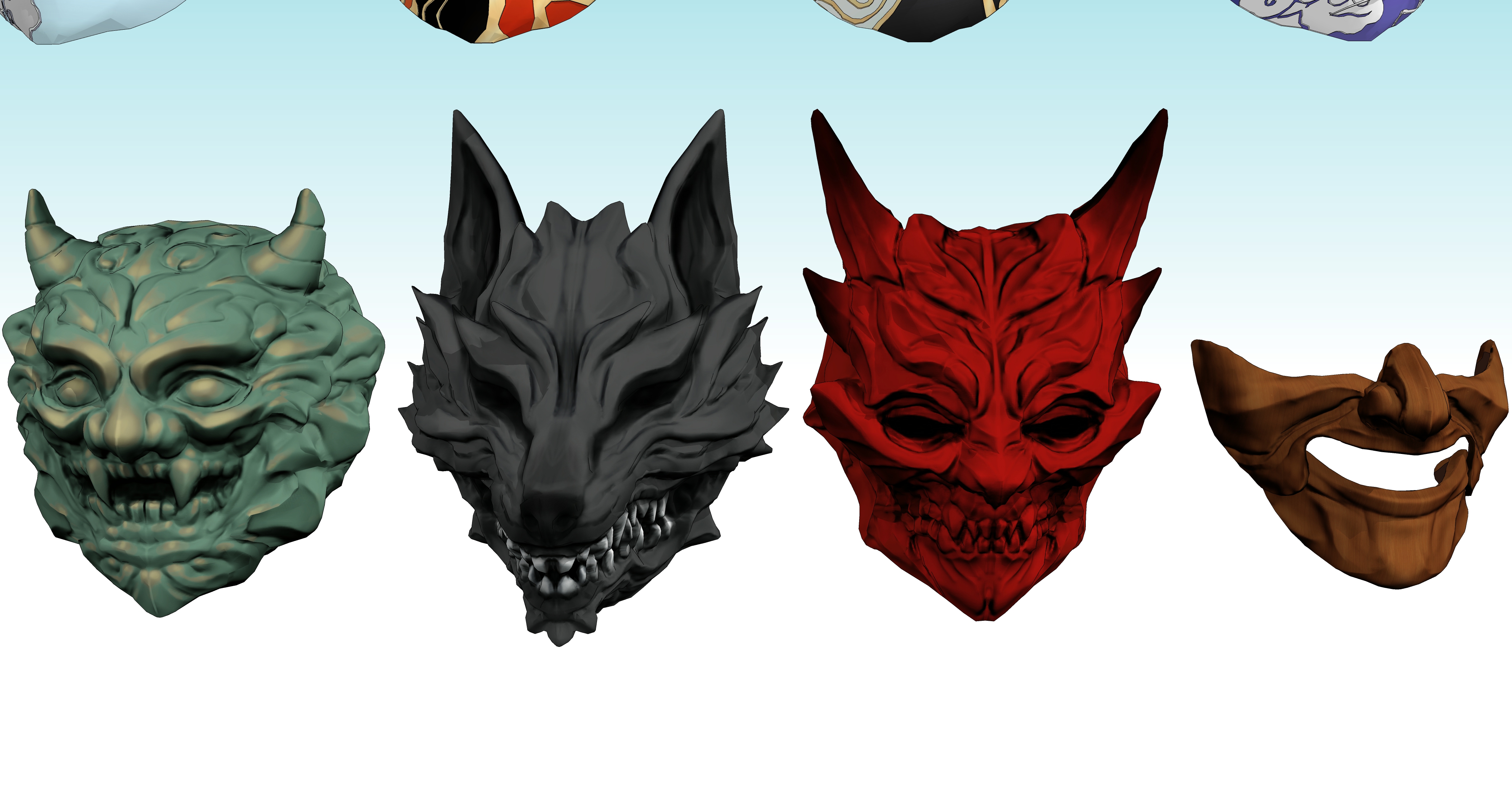 동양풍 가면 모음 Collection of oriental masks-11 동양풍 가면 모음 Collection of oriental masks-11