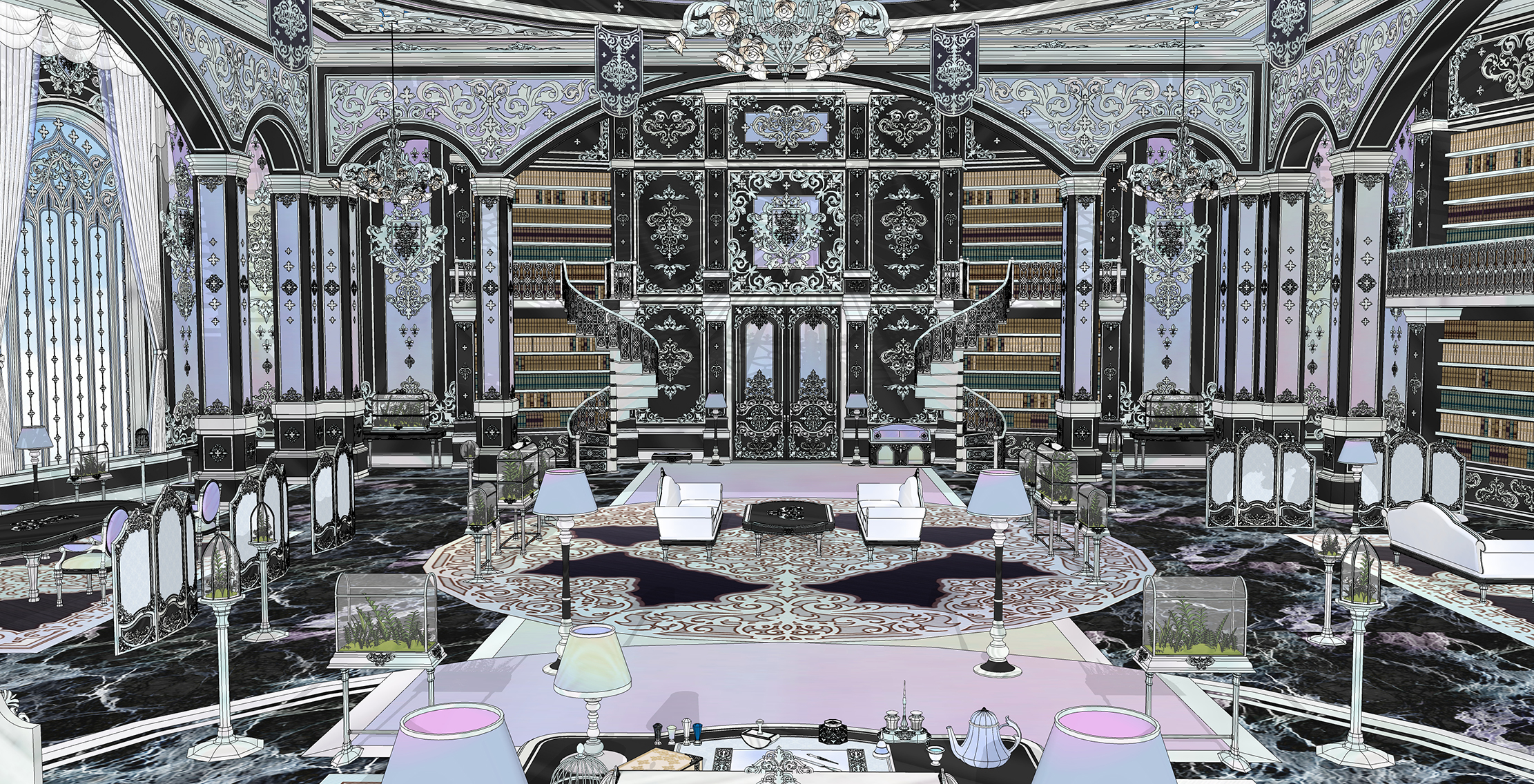 자개 스타일 집무실mother-of-pearl style office-3 자개 스타일 집무실mother-of-pearl style office-3