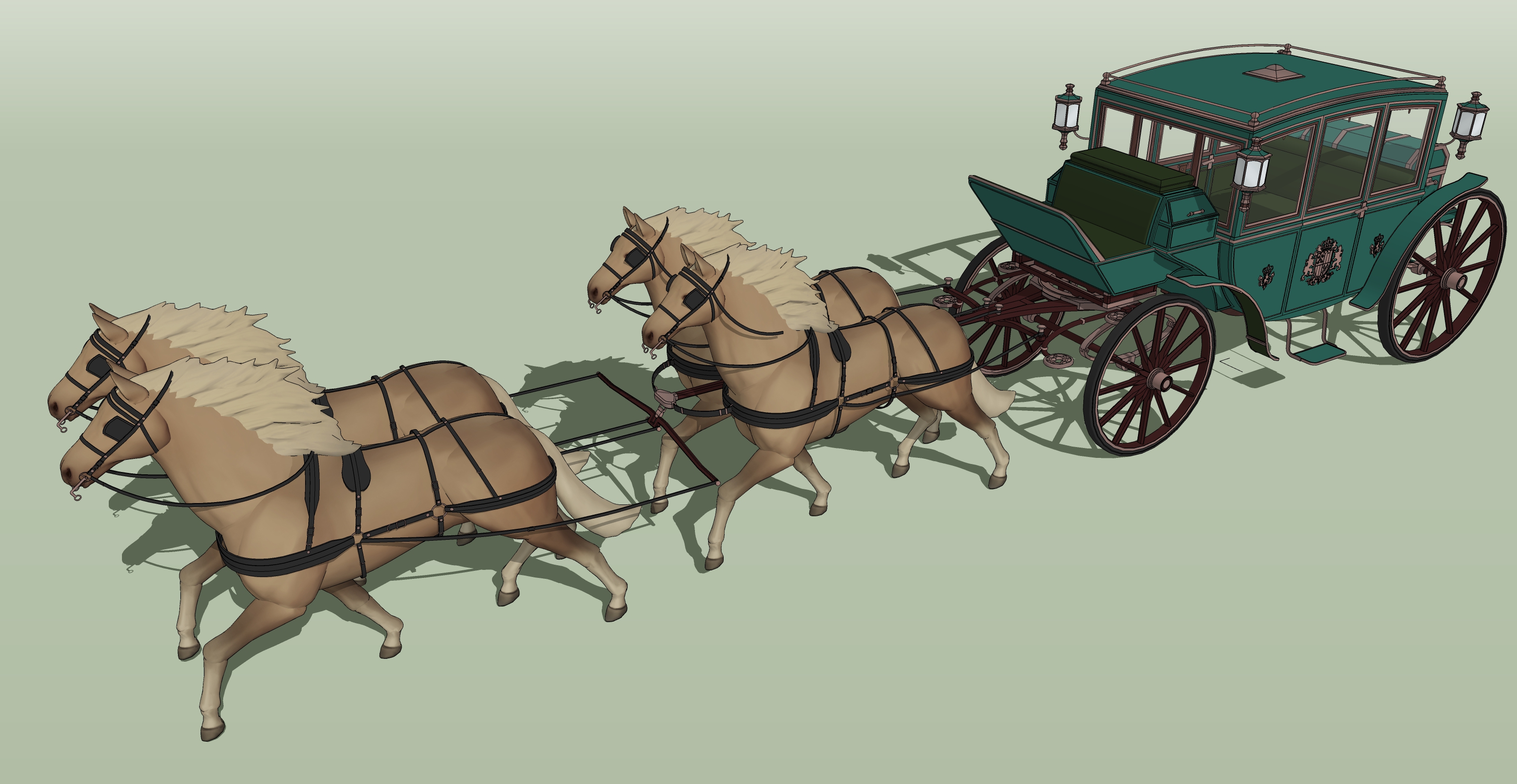 기사단 마차 녹색 Knights' carriage green-4 기사단 마차 녹색 Knights' carriage green-4