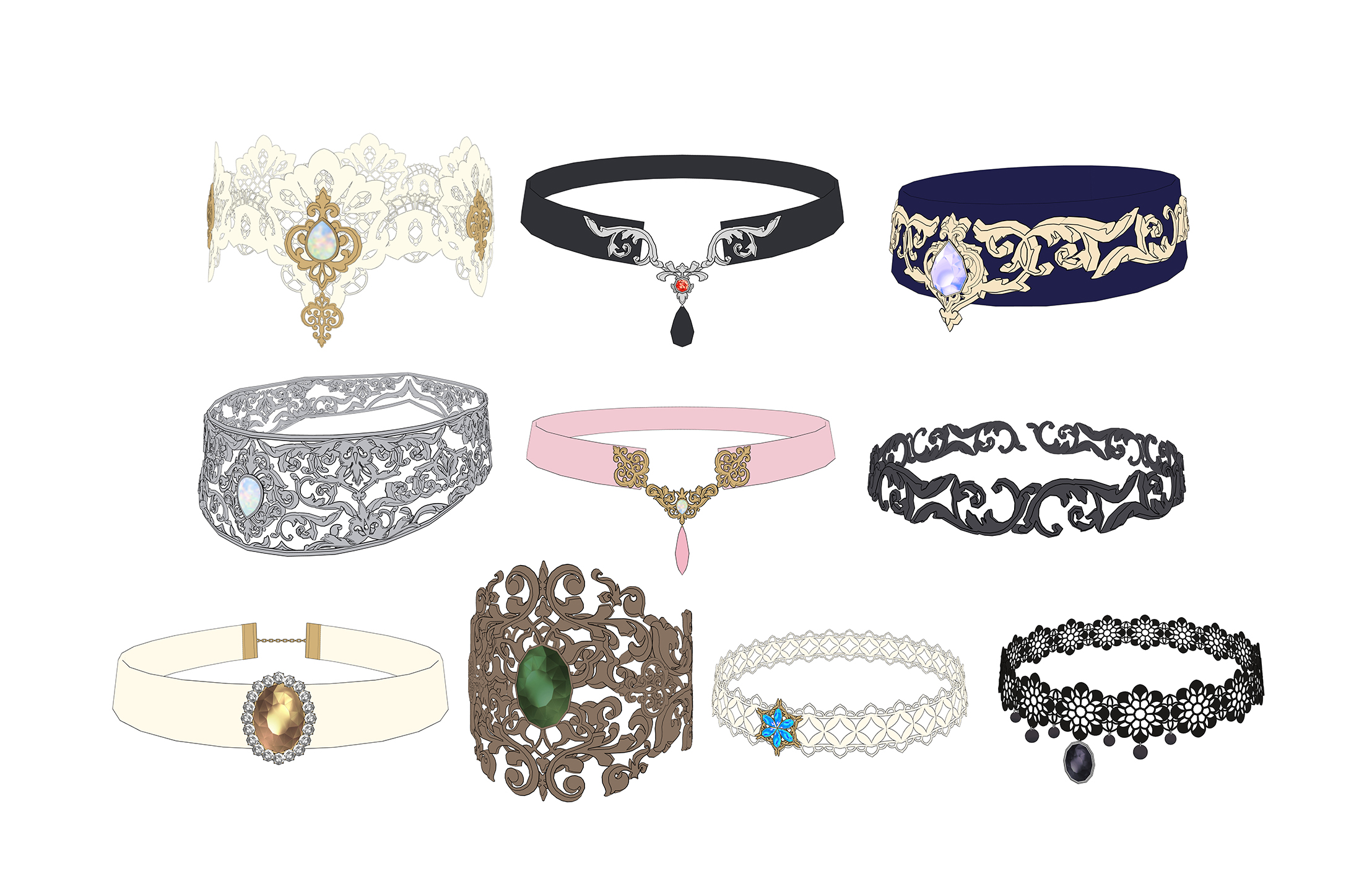 초커 세트 초커 세트