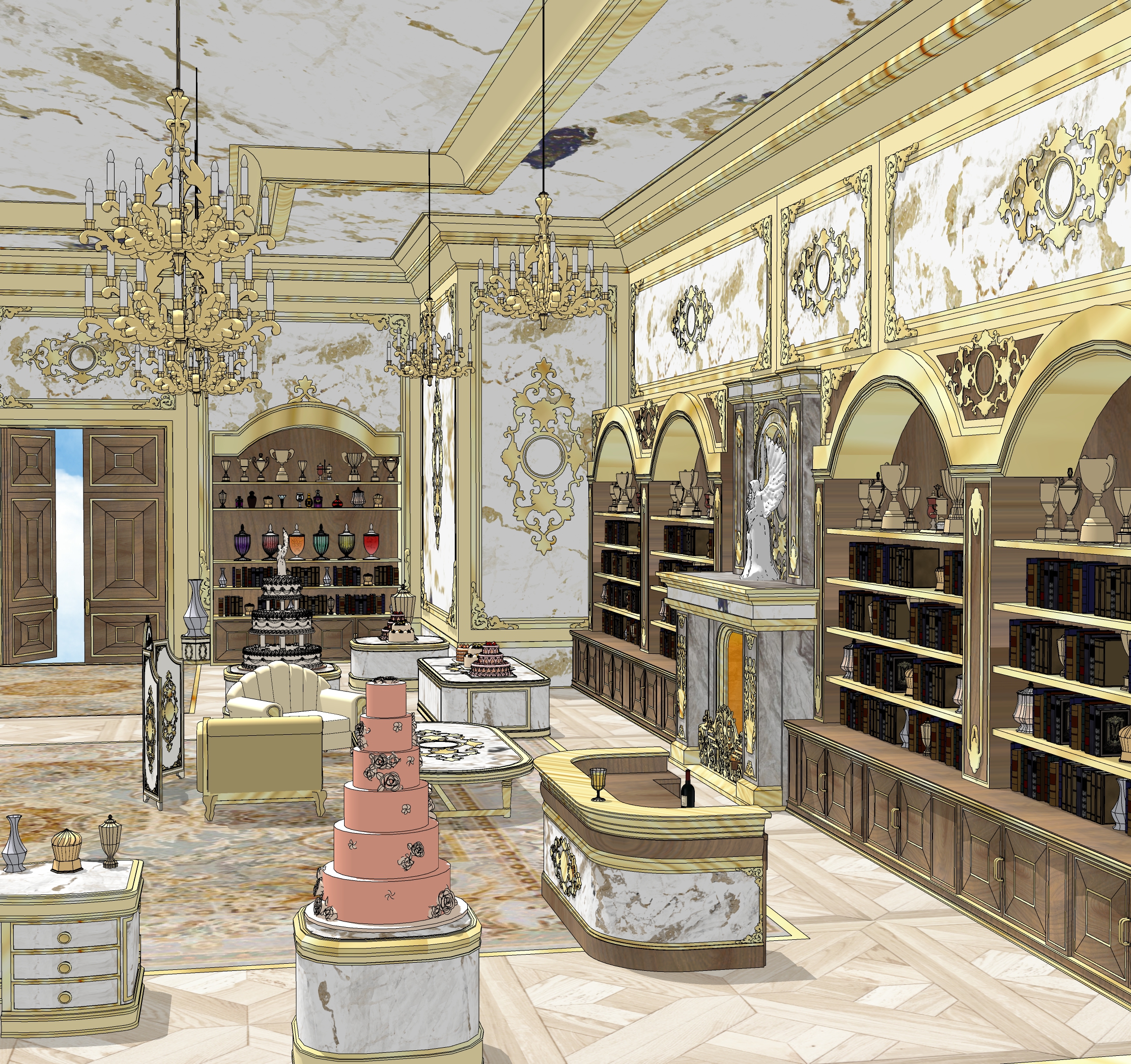 Dessert Shop Set-House Office-6 Dessert Shop Set-House Office-6