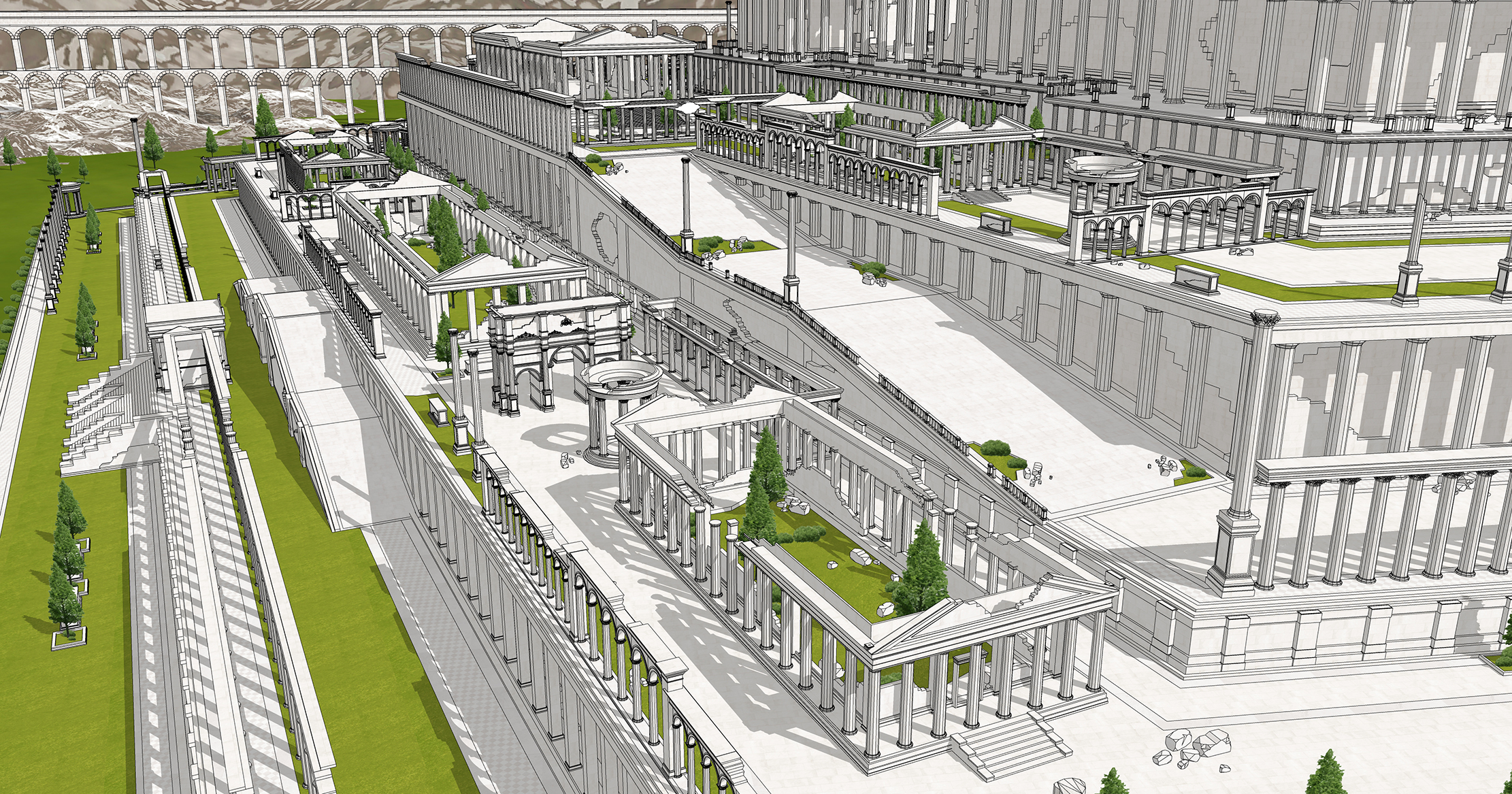 신전 마을 폐허 Temple Village Ruins-9