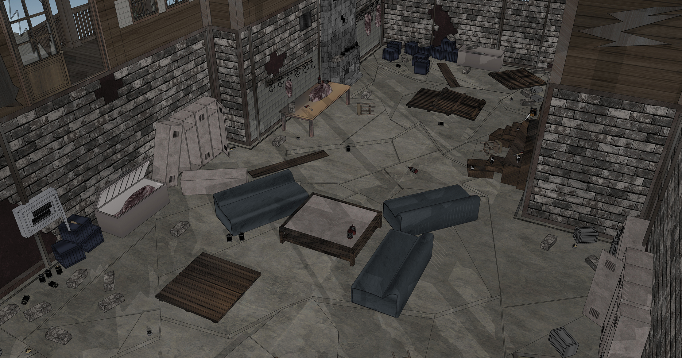 호수 별장 폐허 부서진 버젼 Lake Cottage Ruins Broken Version-18 호수 별장 폐허 부서진 버젼 Lake Cottage Ruins Broken Version-18