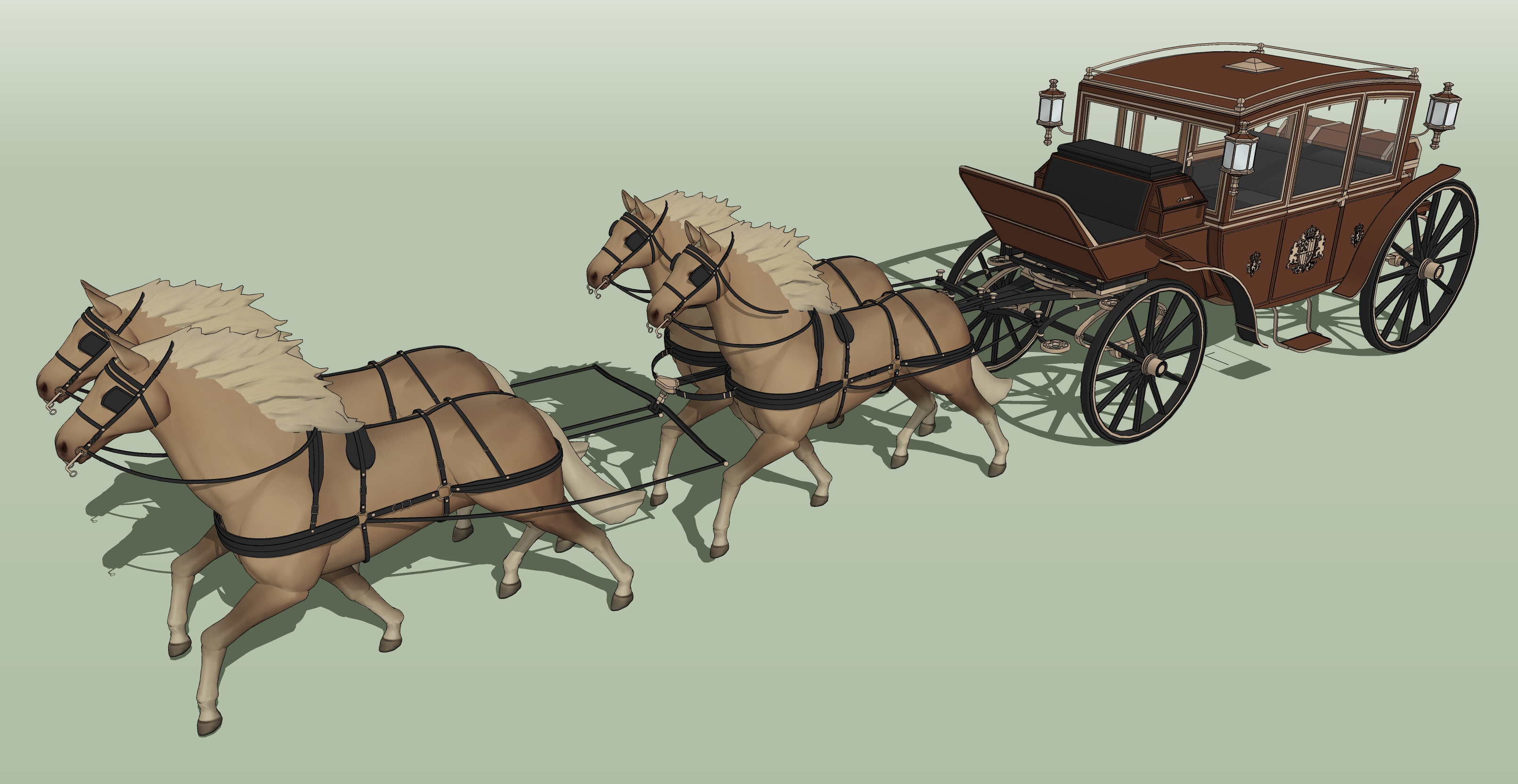 기사단 마차 갈색 Knights' carriage brown-4 기사단 마차 갈색 Knights' carriage brown-4