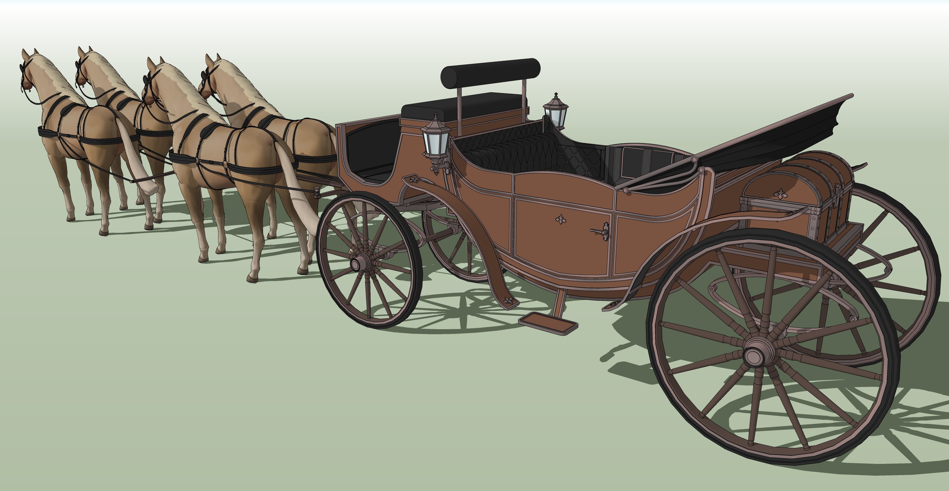 오픈형 마차 갈색 open carriage brown-1 오픈형 마차 갈색 open carriage brown-1