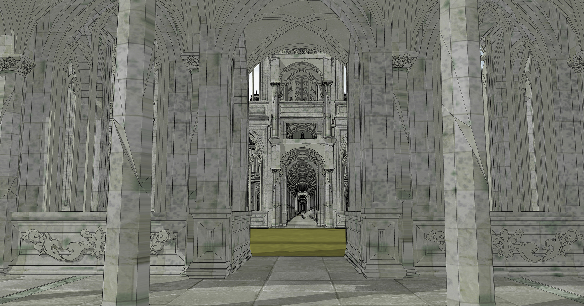 중세 판타지 부서진 건물 폐허 Medieval fantasy building broken ruins-2