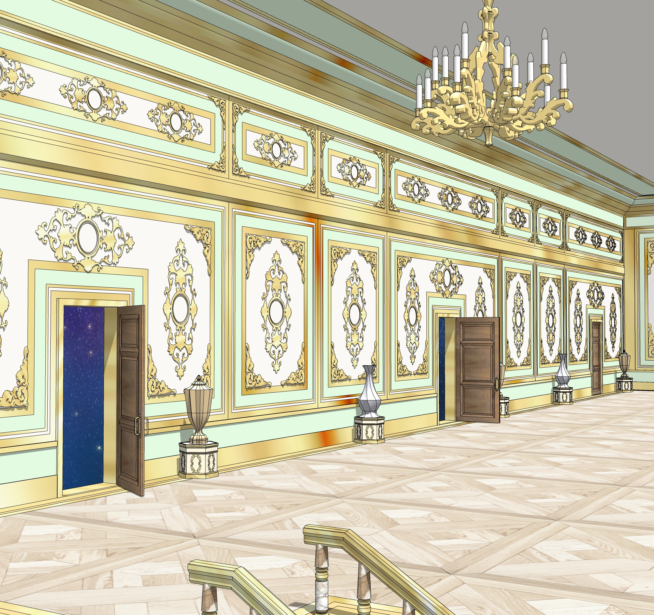 dessert shop set hallway-4