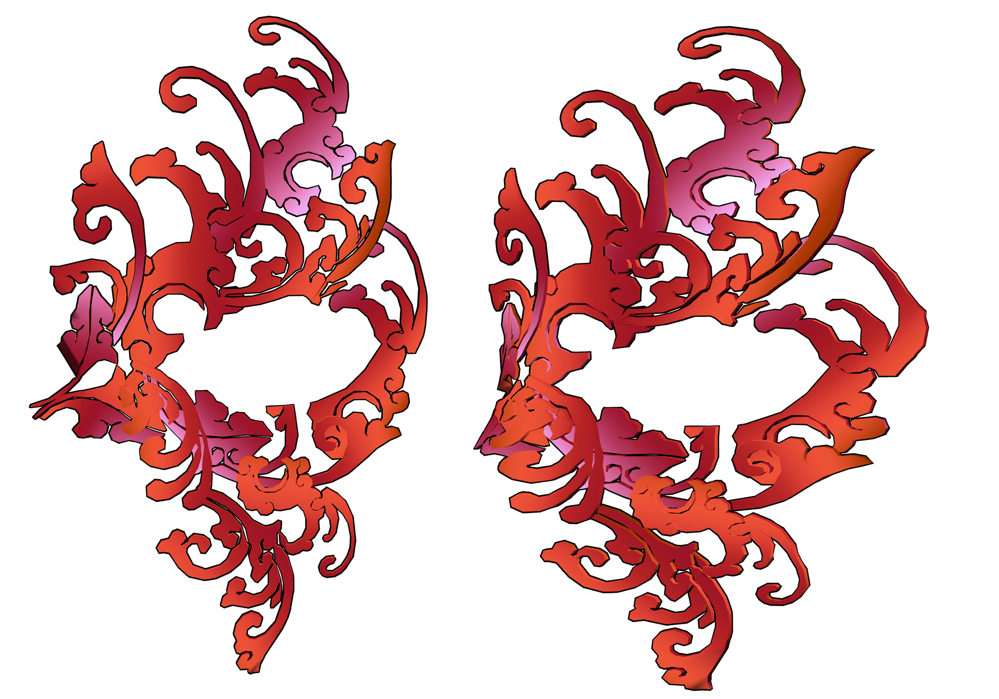 동양풍 가면 Oriental style mask B-22-3 동양풍 가면 Oriental style mask B-22-3