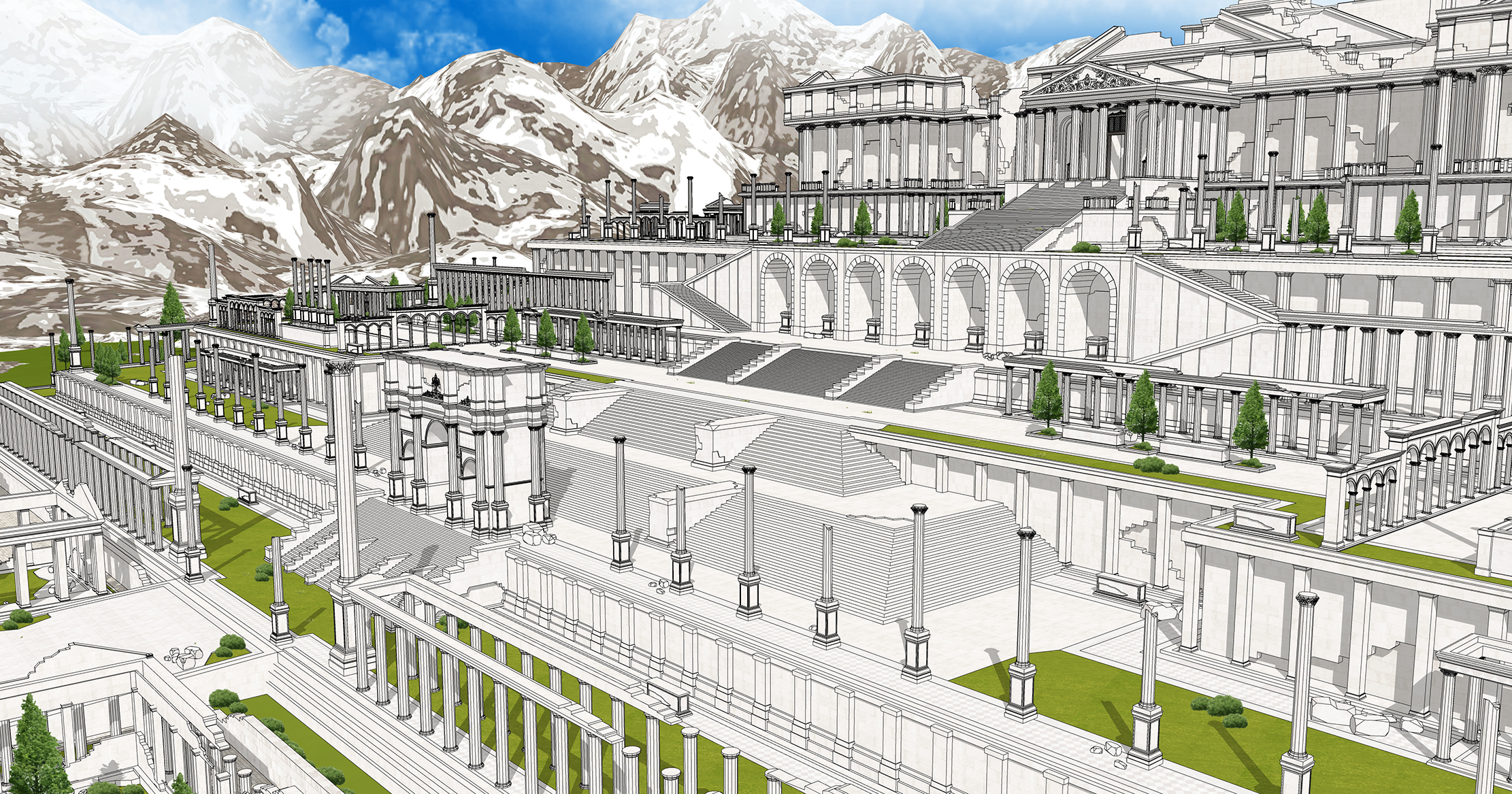 신전 마을 폐허 Temple Village Ruins-6