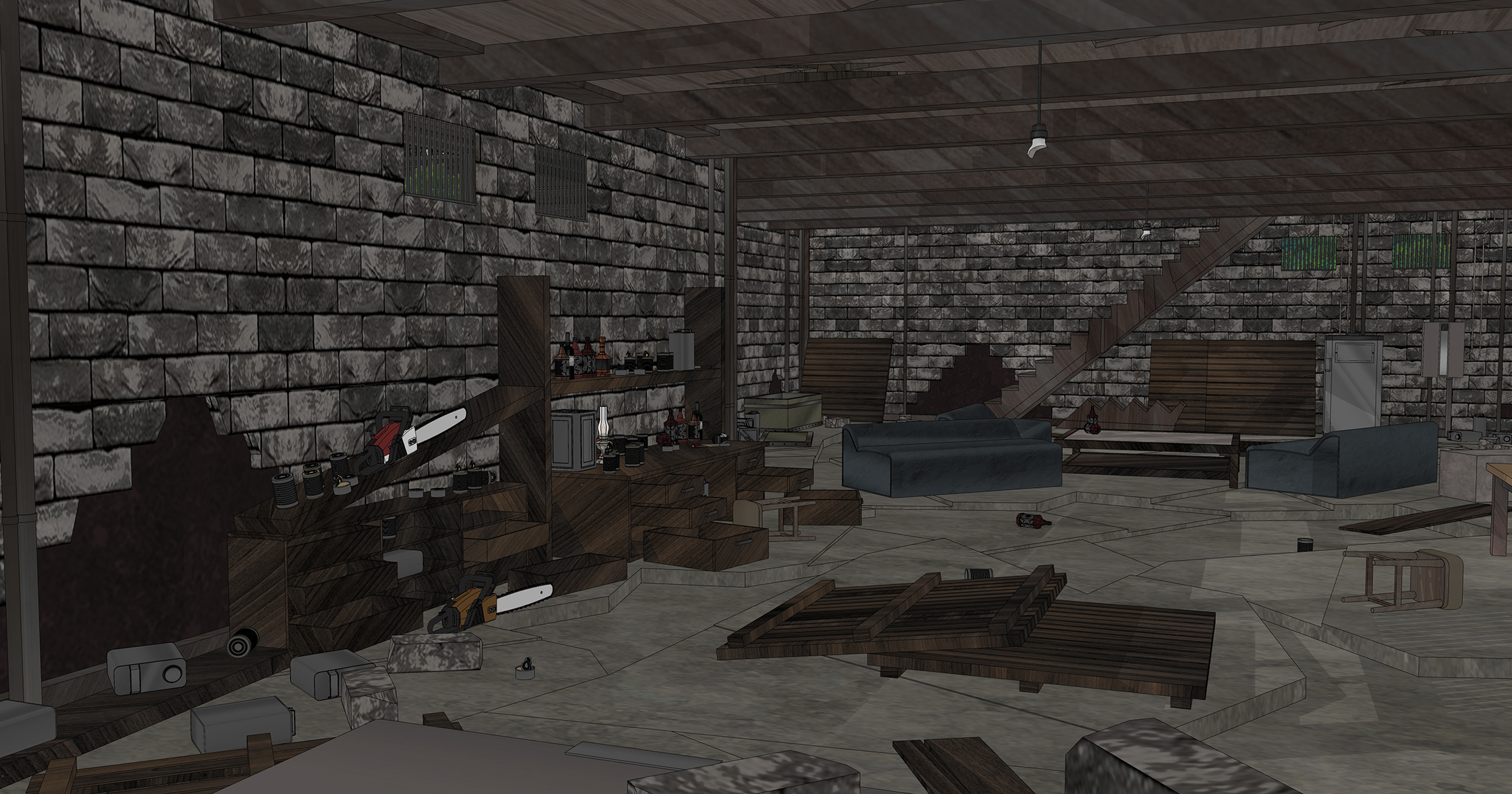 호수 별장 폐허 부서진 버젼 Lake Cottage Ruins Broken Version-15 호수 별장 폐허 부서진 버젼 Lake Cottage Ruins Broken Version-15