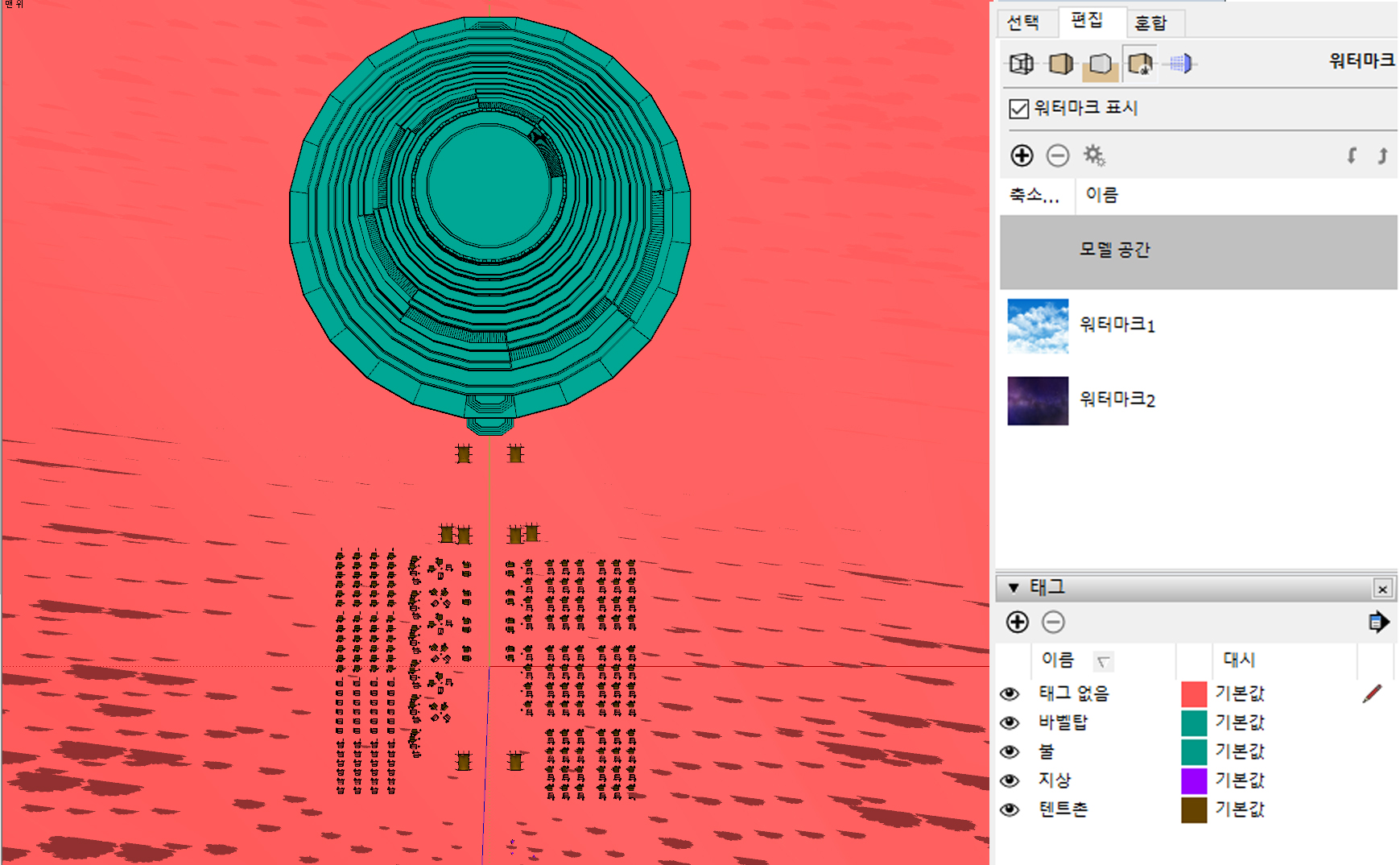 지형 야영지 태그레이어