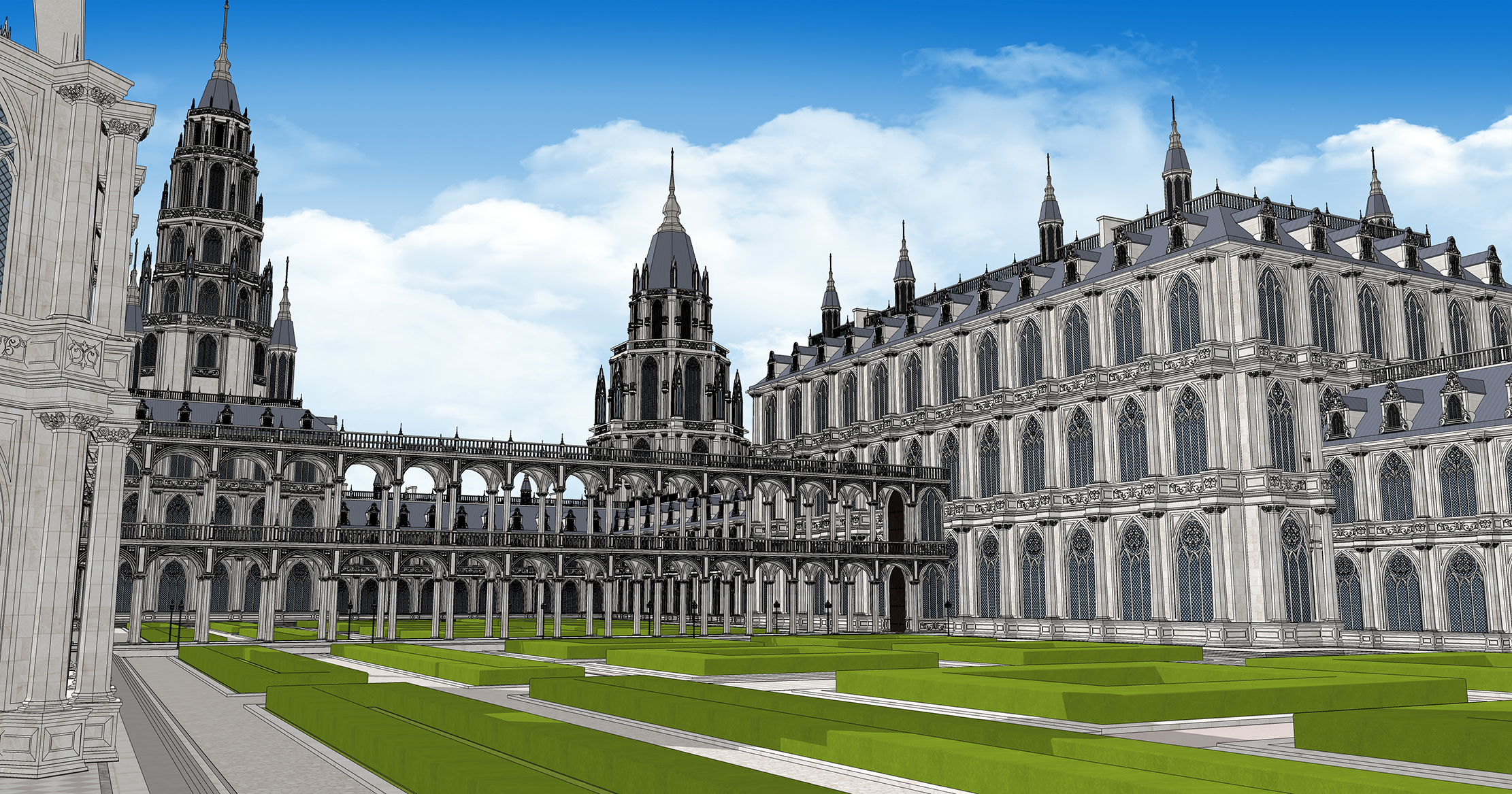 중세 판타지 건물 Medieval fantasy building-11