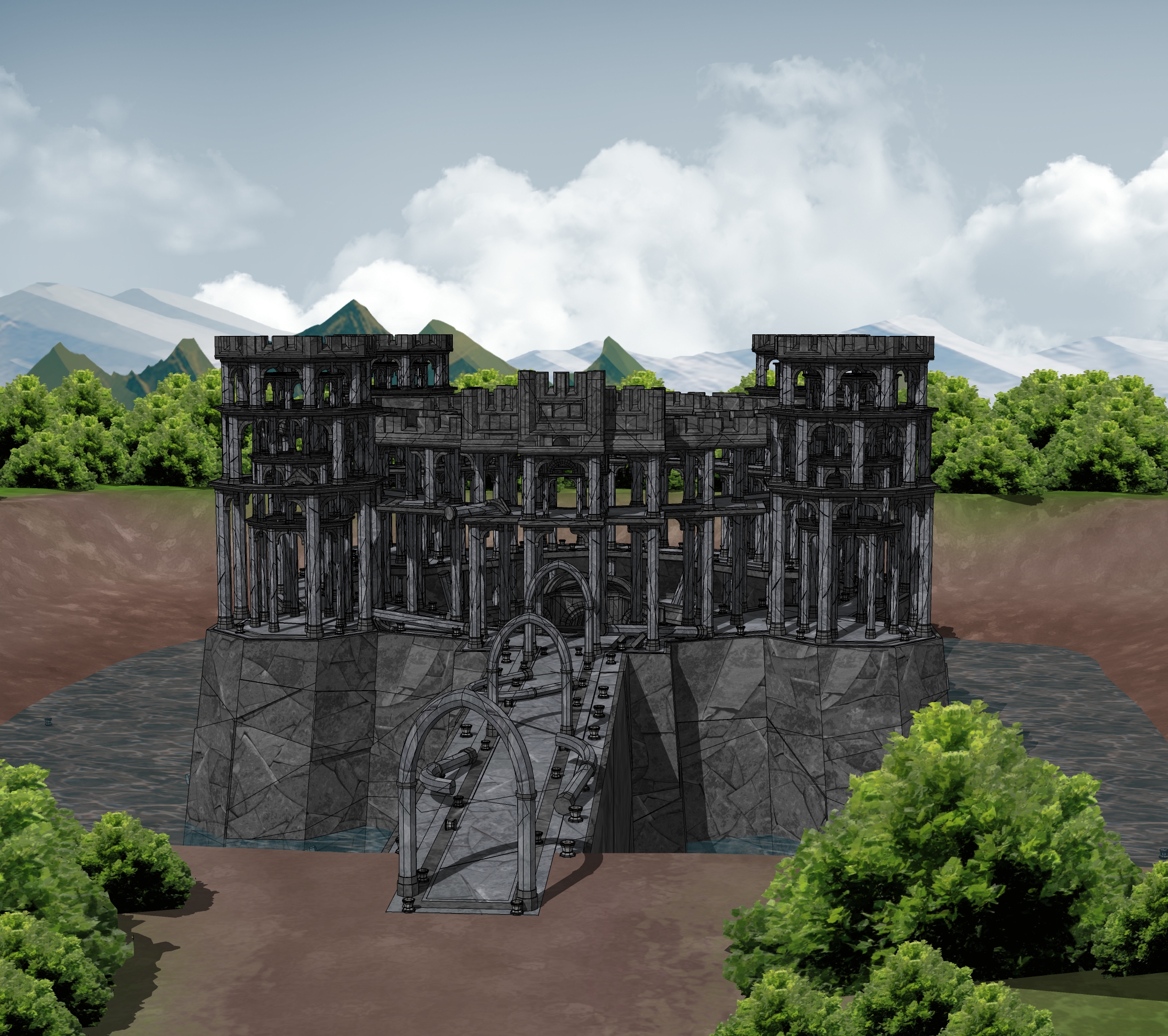 물가 유적 폐허-1