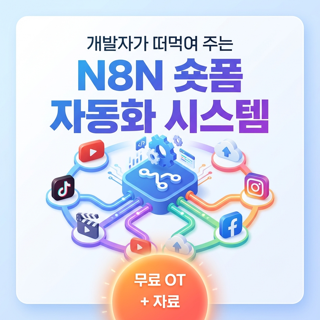 [신청마감 OT 26.02.10 21시] 개발자가 떠먹여 주는 N8N 복붙 숏폼 자동화 시스템