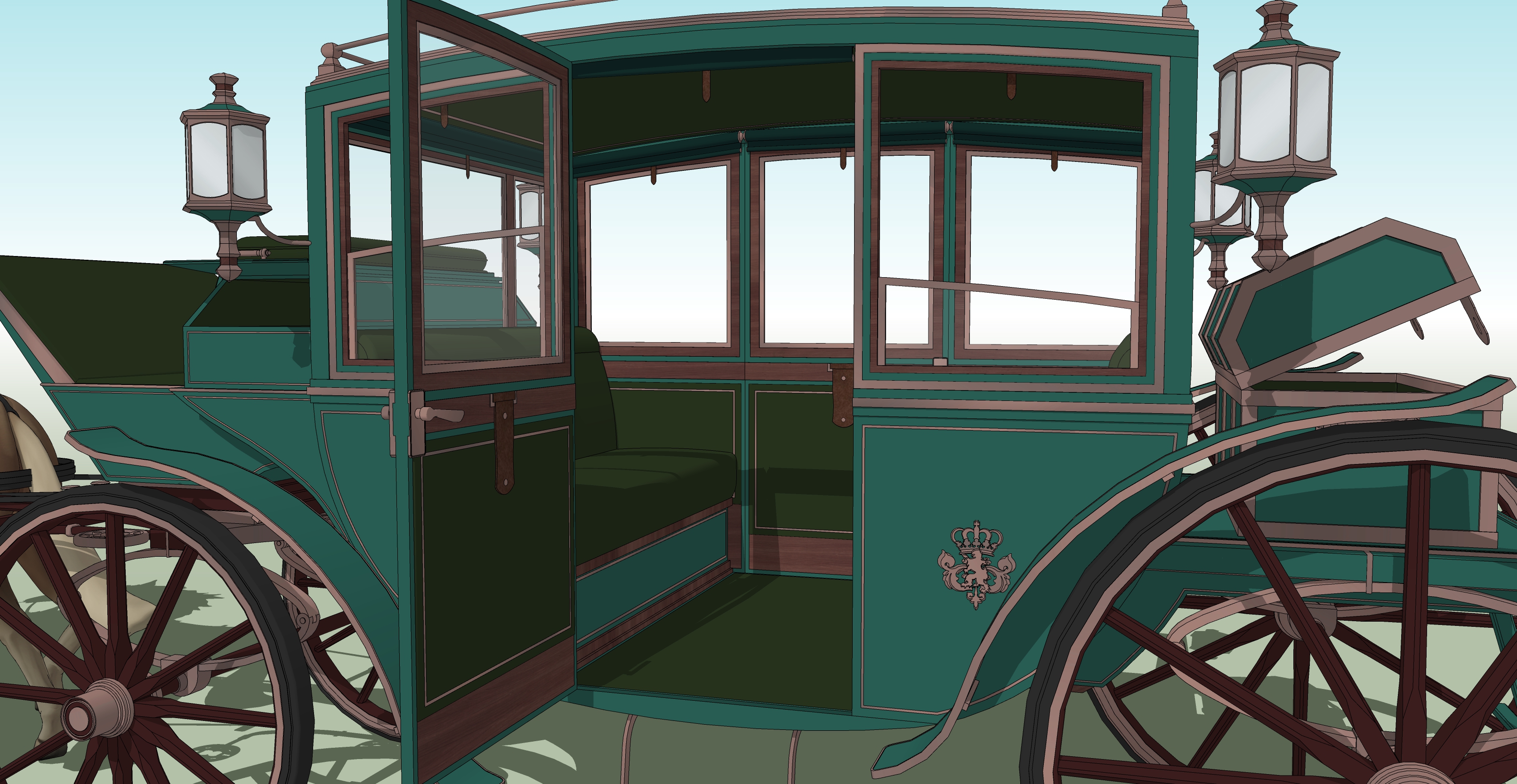 기사단 마차 녹색 Knights' carriage green-3 기사단 마차 녹색 Knights' carriage green-3