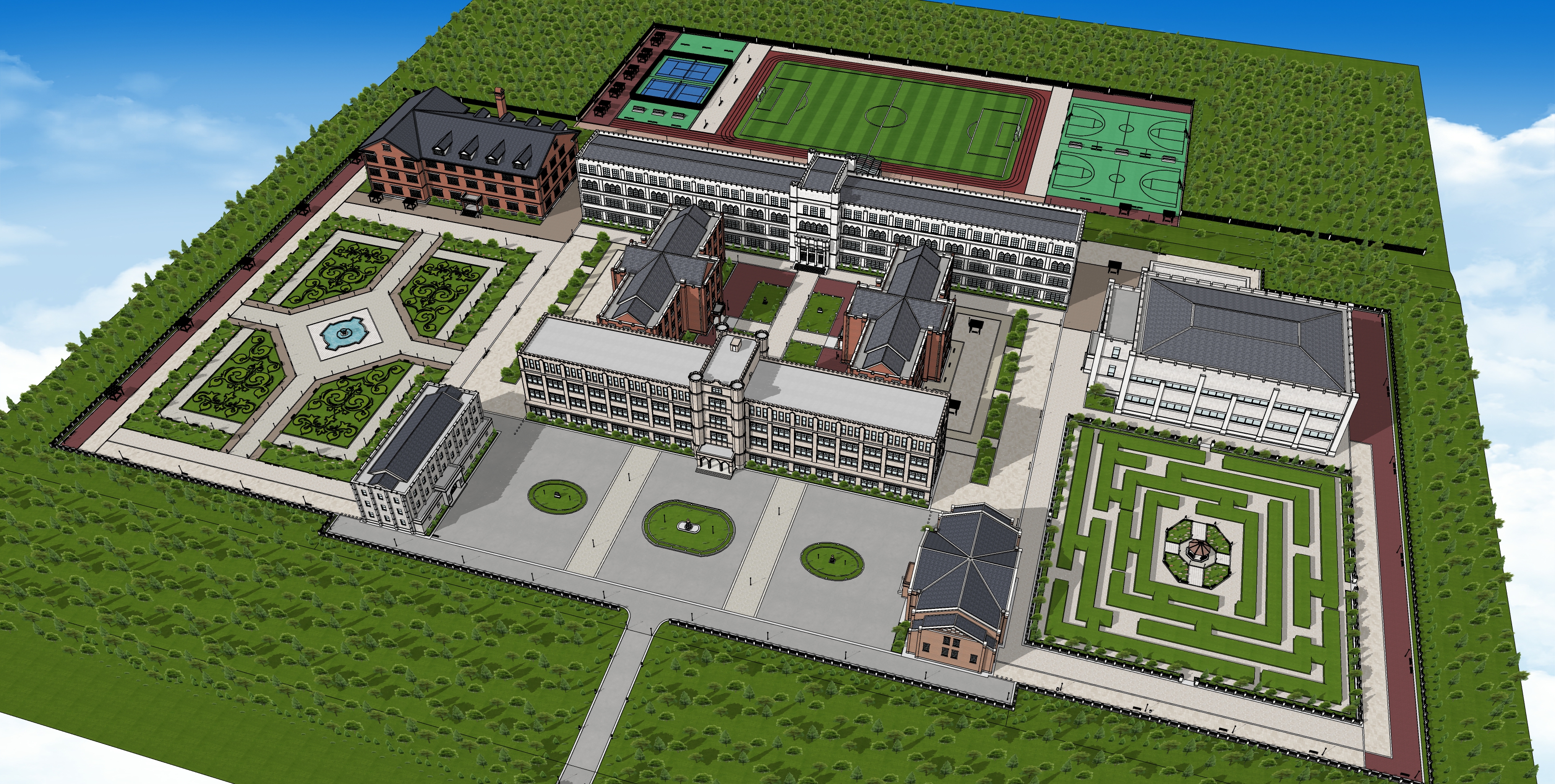 학교 서양풍학교 Western-style school-32 학교 서양풍학교 Western-style school-32