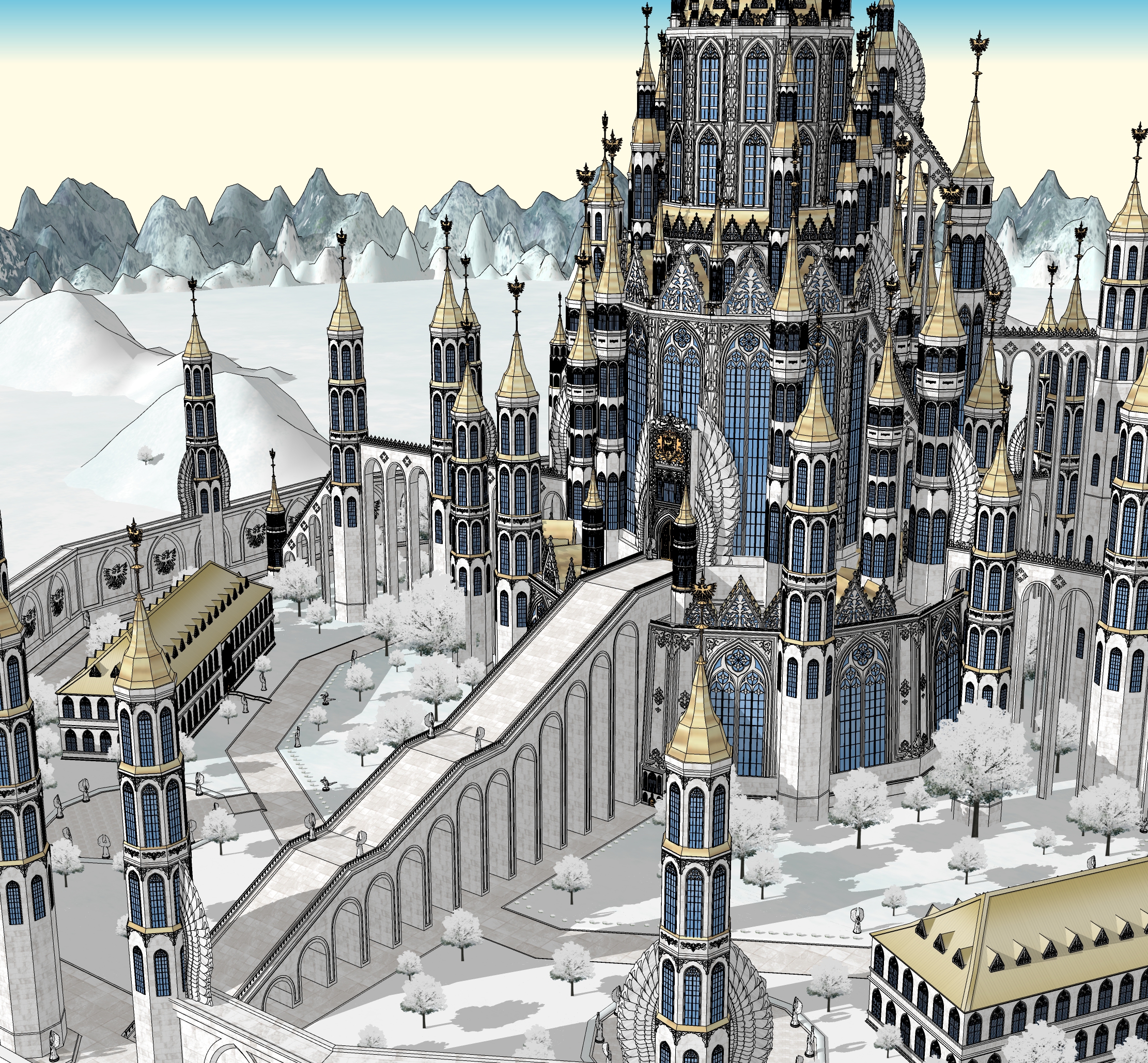 판타지 하얀 성 fantasy white castle-4