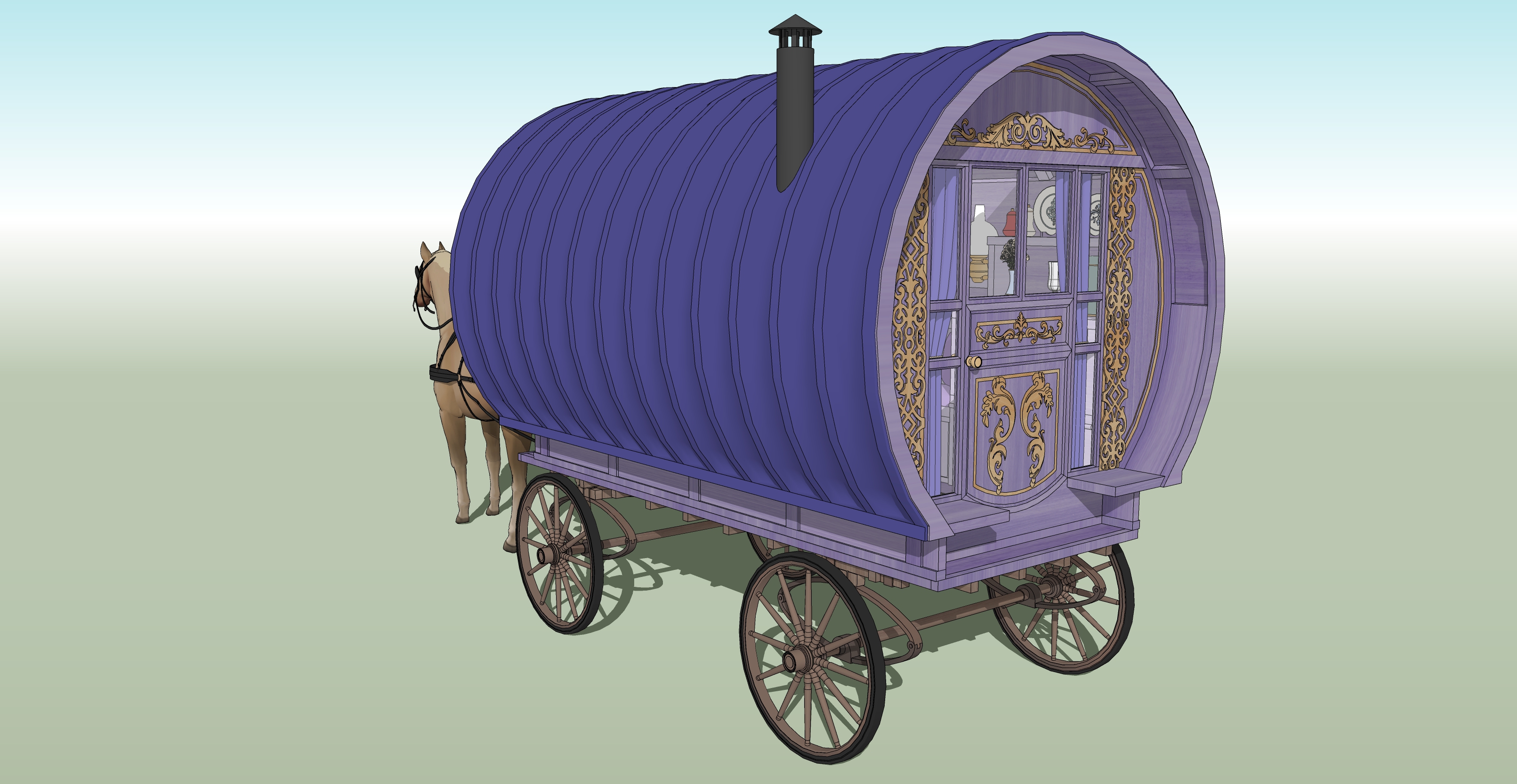 집시마차 보라색 Gypsy wagon purple-2 집시마차 보라색 Gypsy wagon purple-2