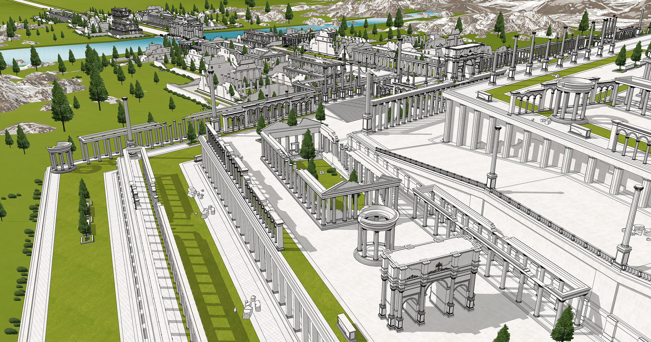 신전 마을 폐허 Temple Village Ruins-10