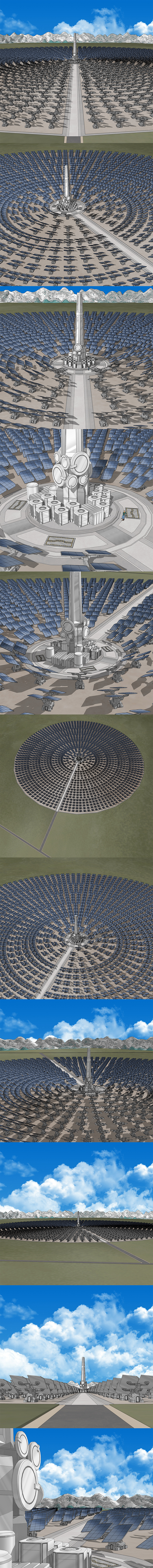 태양열발전소solar power plant 태양열발전소solar power plant