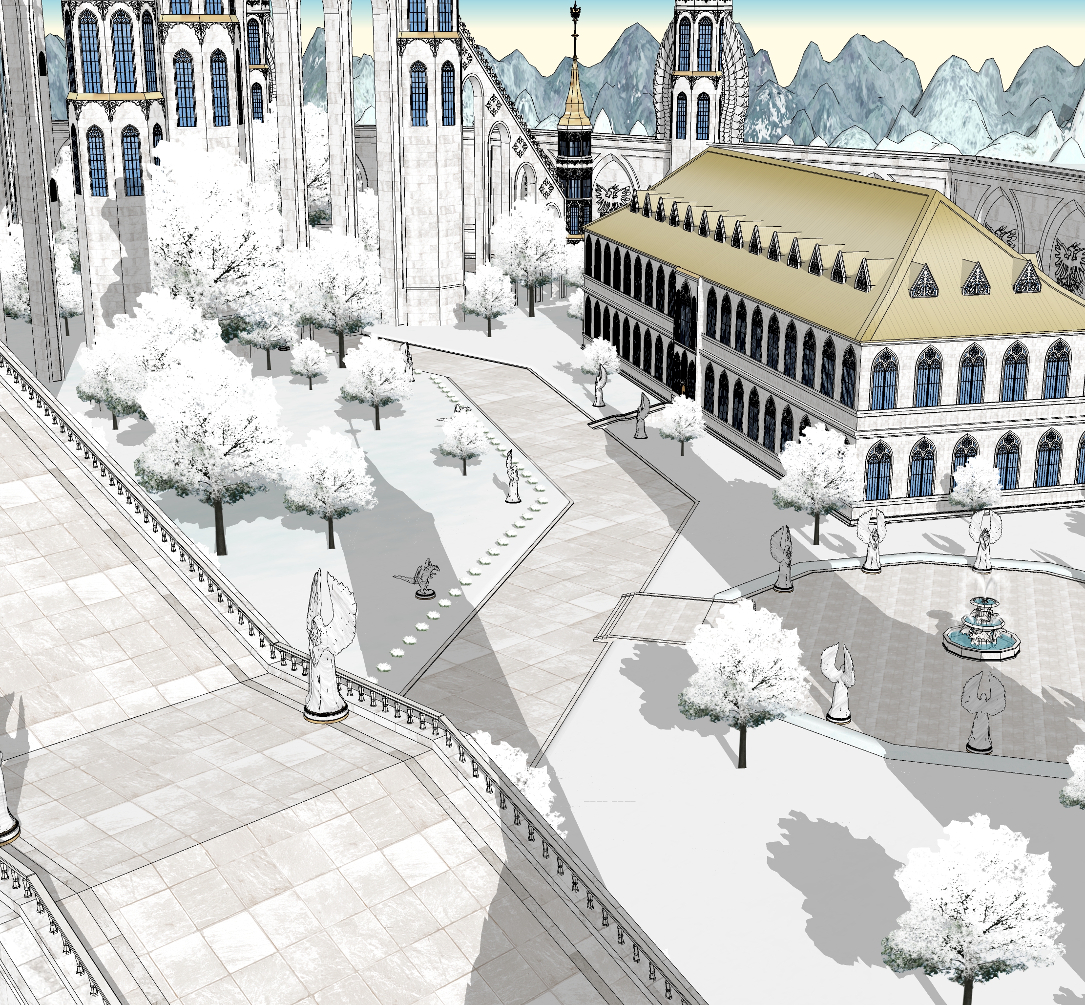 판타지 하얀 성 fantasy white castle-5