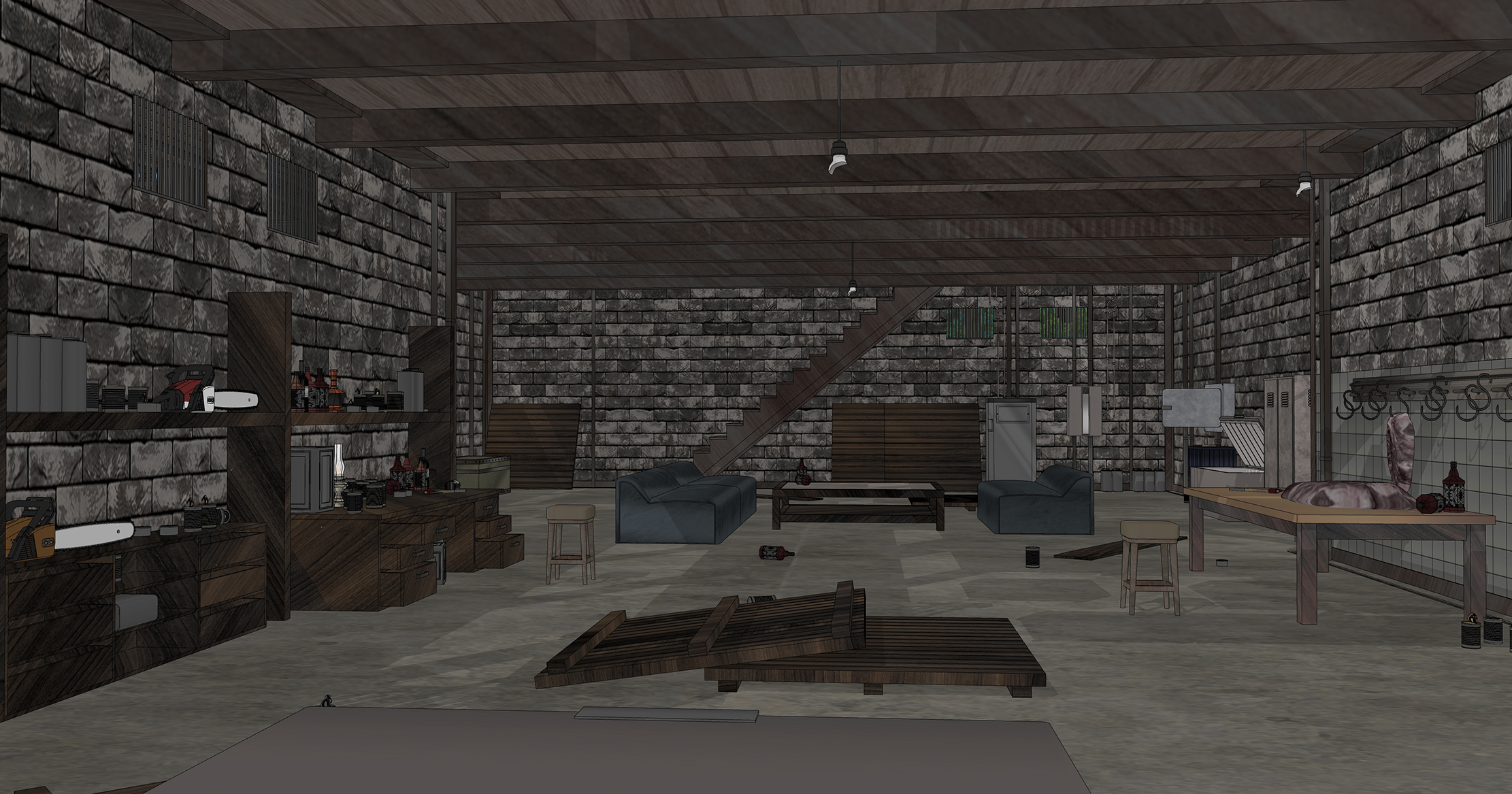 호수 별장 폐허 버젼 Lake Cottage Ruins Version-6 호수 별장 폐허 버젼 Lake Cottage Ruins Version-6