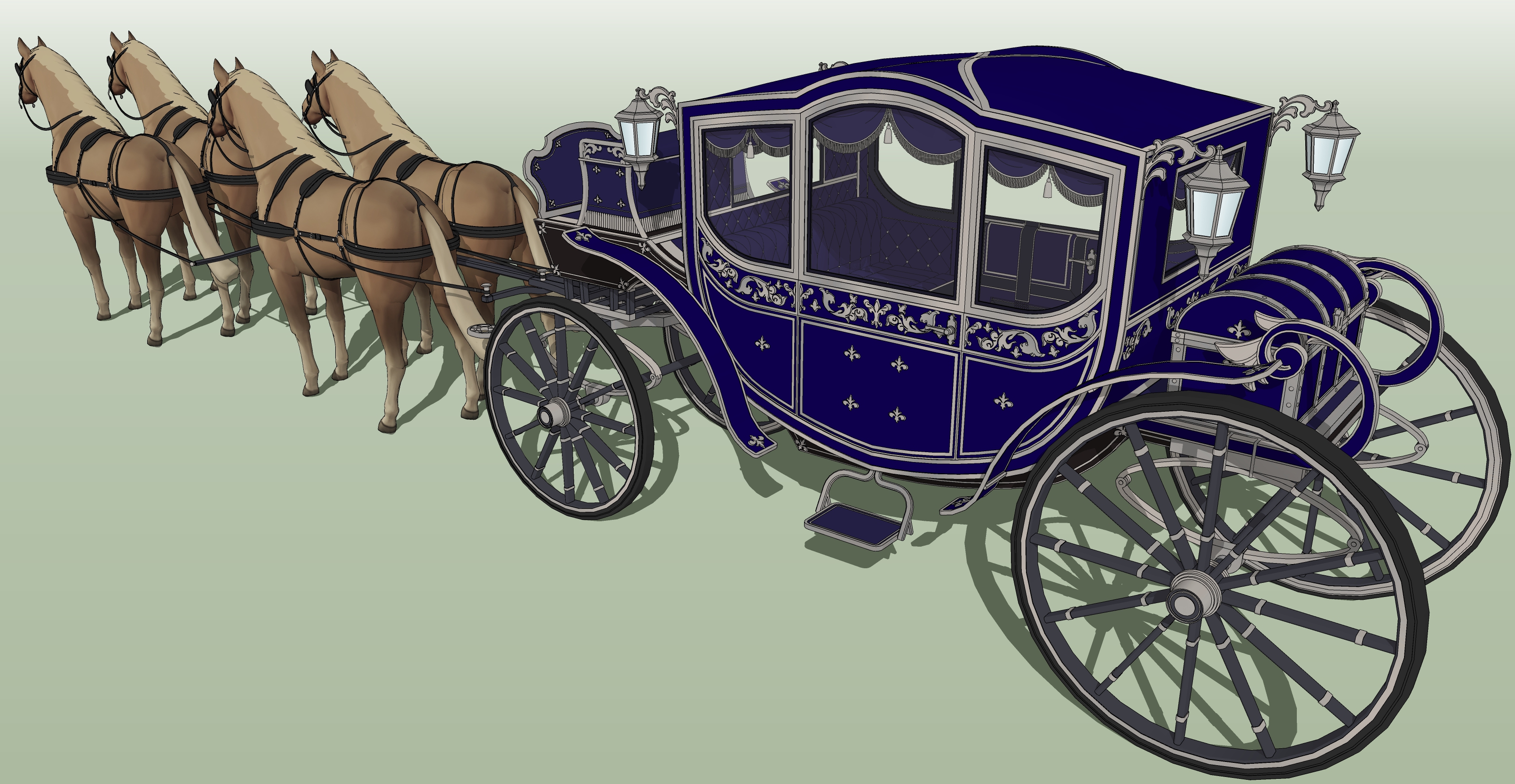 귀족마차 남색 Noble Carriage dark blue-1 귀족마차 남색 Noble Carriage dark blue-1